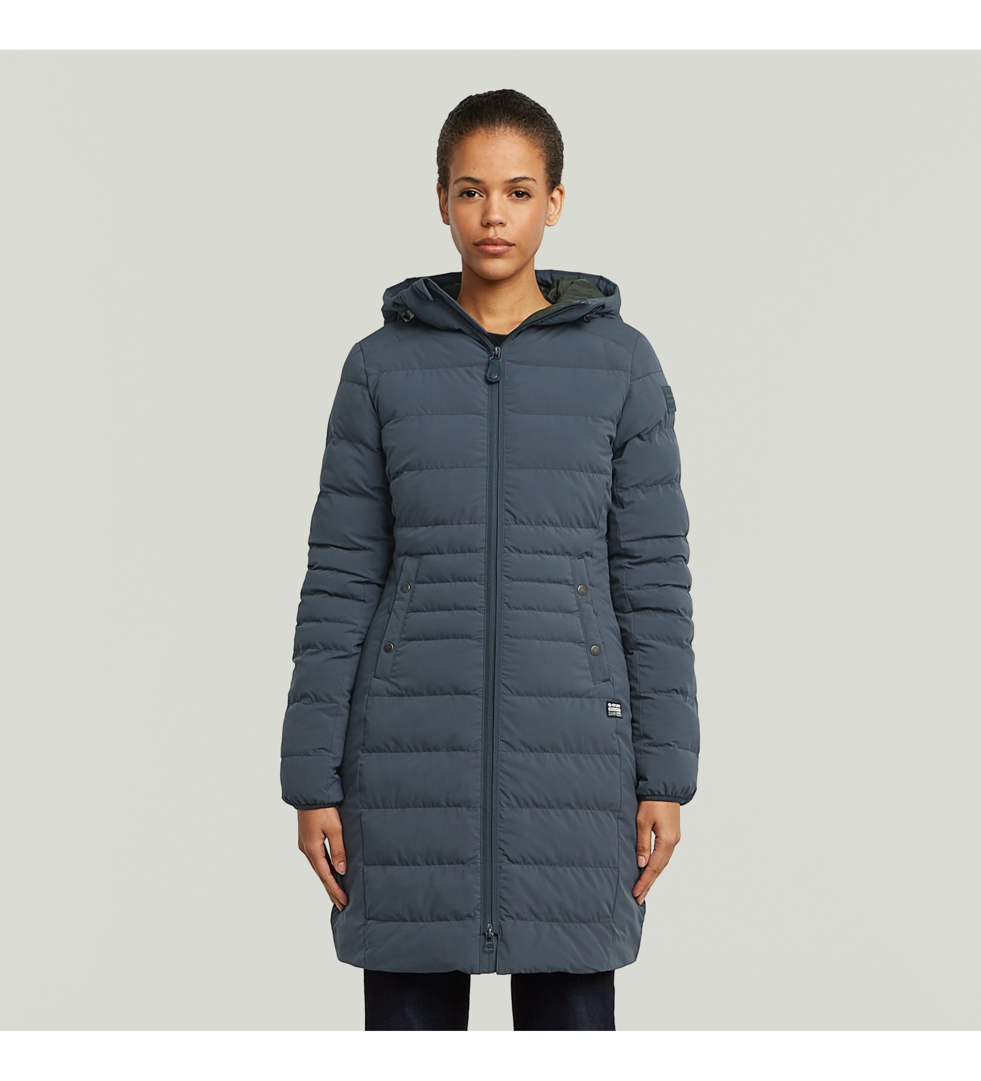 G-Starvoor vrouwen. D26955-D518-H392 Foundation Padded jas blauw (S), Casual, Polyester