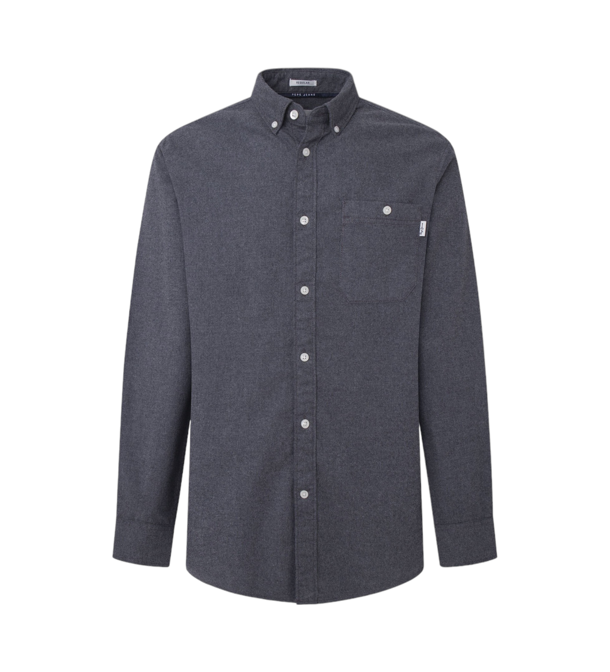 Pepe Jeans für Herren. PM308719 Mike graues Hemd (XXL), Lässig, Baumwolle, Langarm