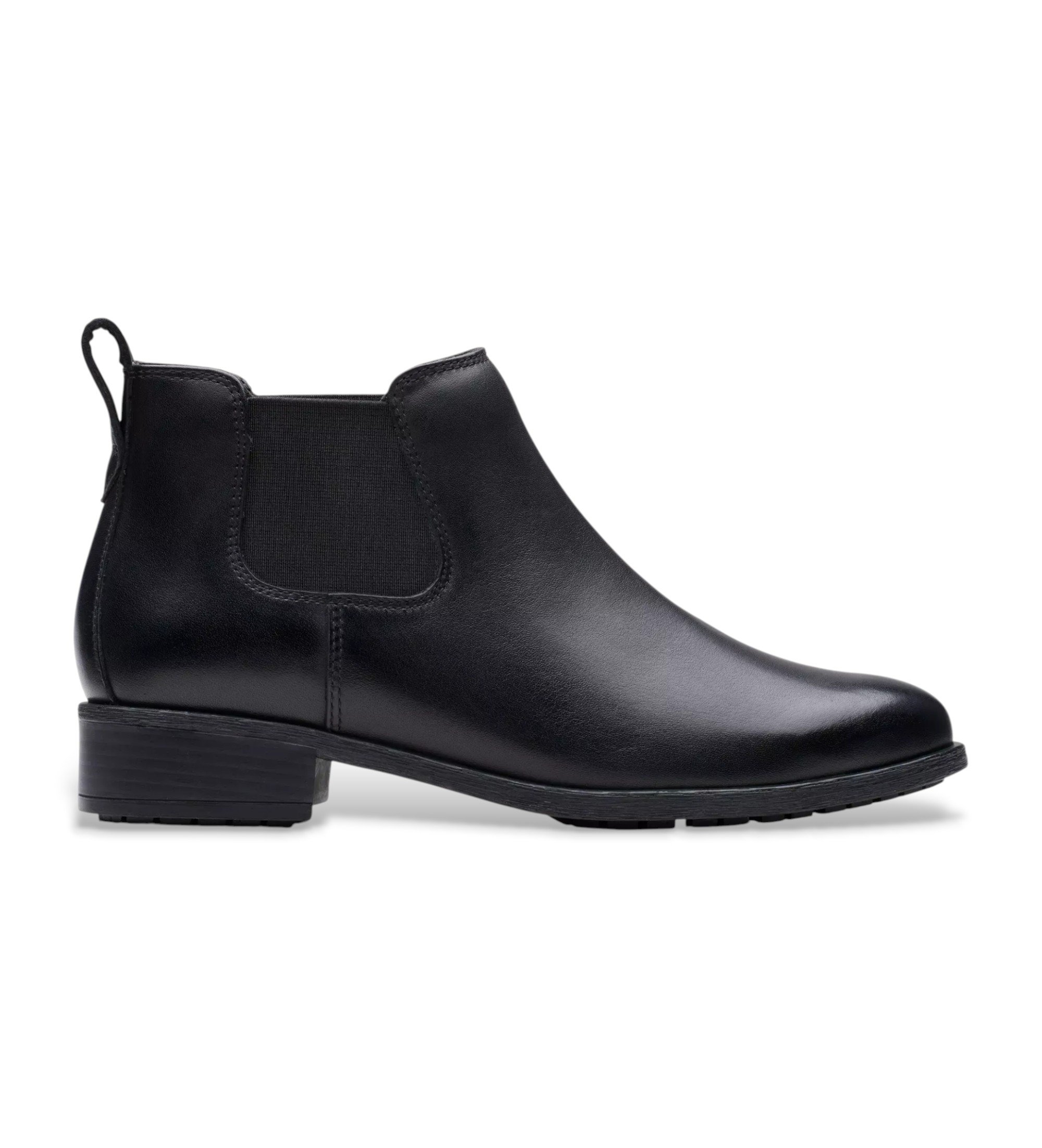 Clarks für Damen. 26178715 Havisham Lederstiefeletten schwarz (37.5), 1 bis 3 cm, Keine, Lässig