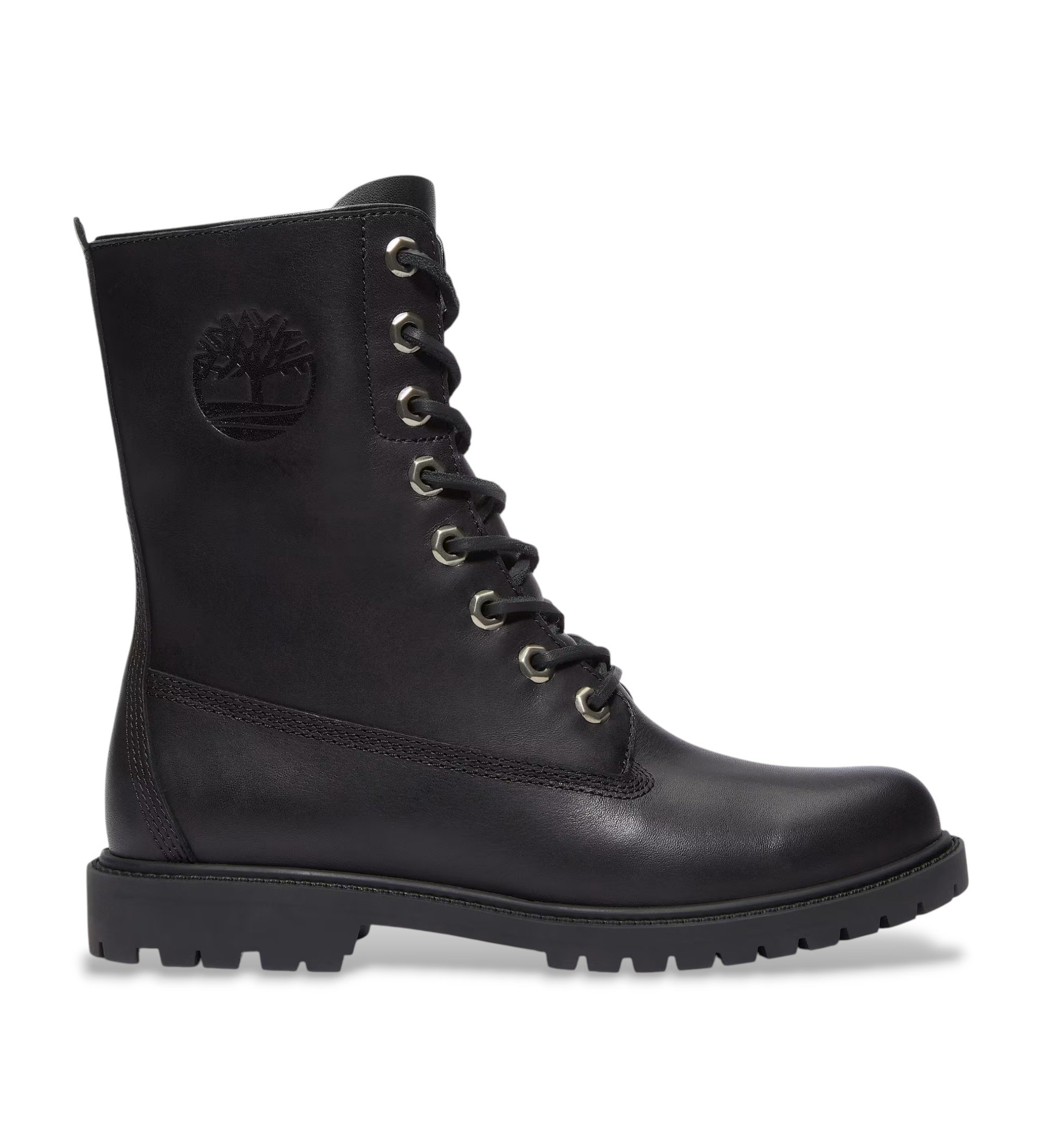 Timberland für Damen. TB0A43MXW021 Wasserdichte 8-Zoll-Lederstiefel schwarz (39), Wohnung, Reißverschluss, Lässig