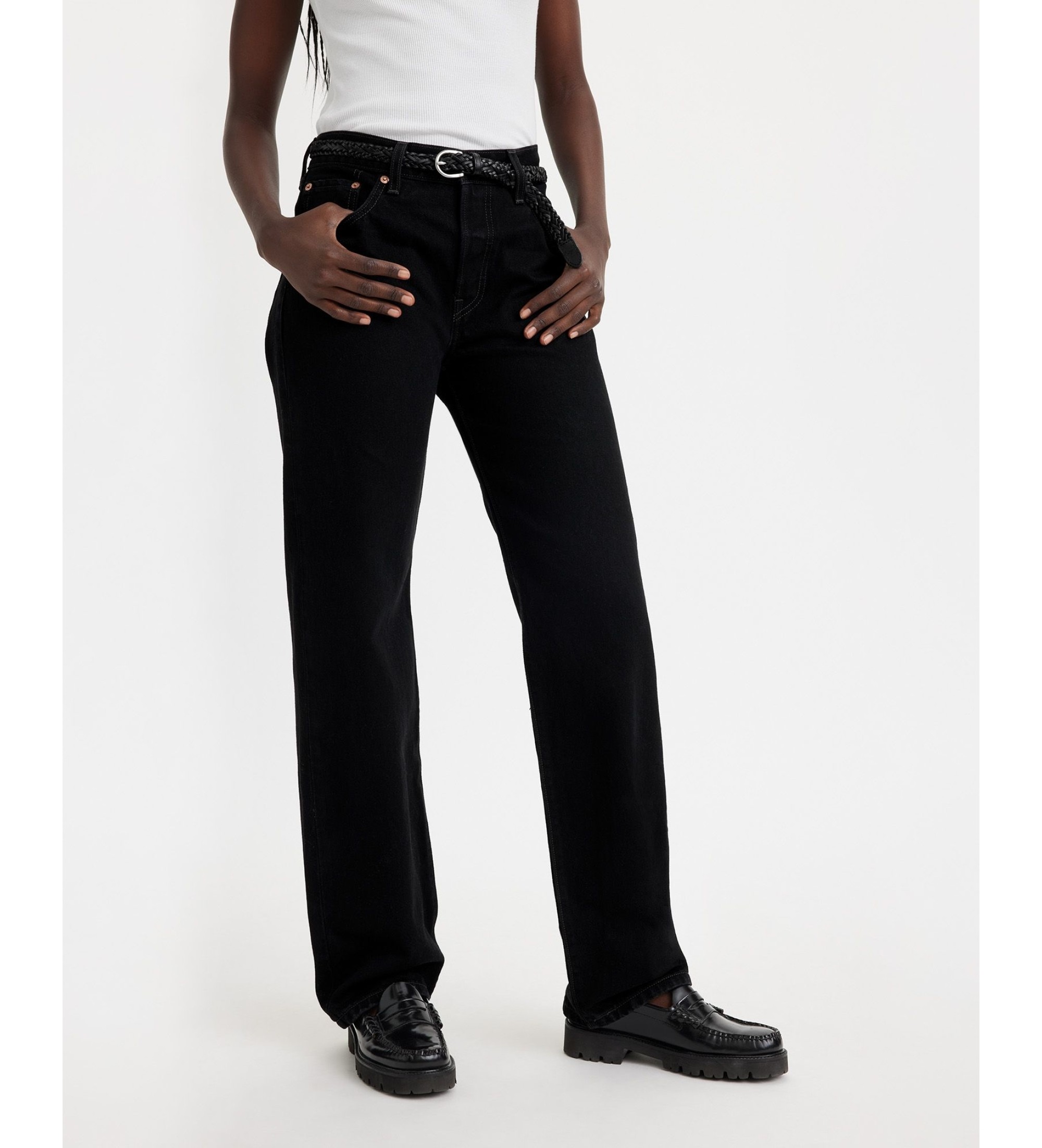 Levi's für Damen. A1959-0035 Jeans 501 90er Jahre schwarz (29/32), Lässig, Baumwolle, Denim