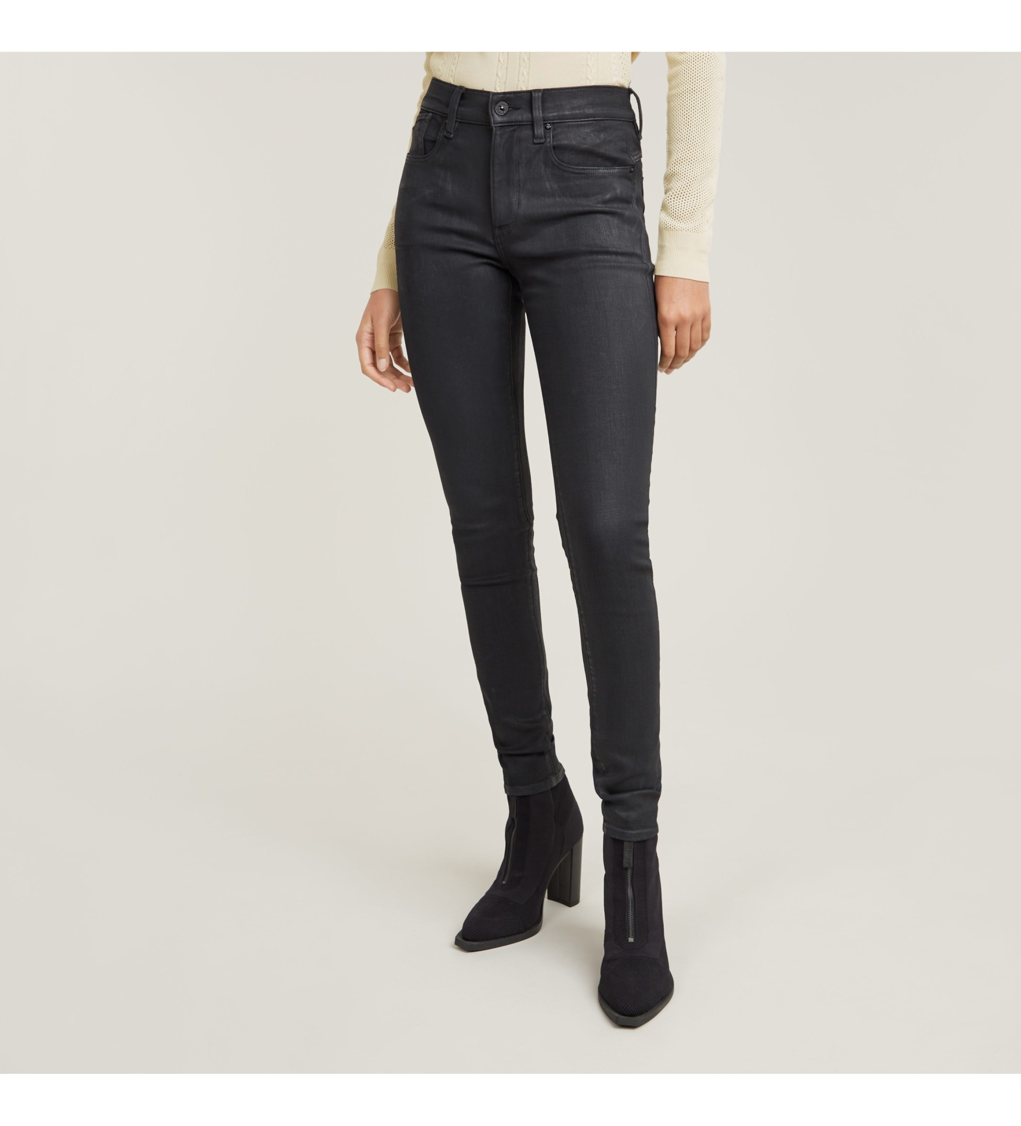 G-Star für Damen. D19079-A634-D360 Jeans Lhana Skinny schwarz (26/30), Lässig, Baumwolle, Denim