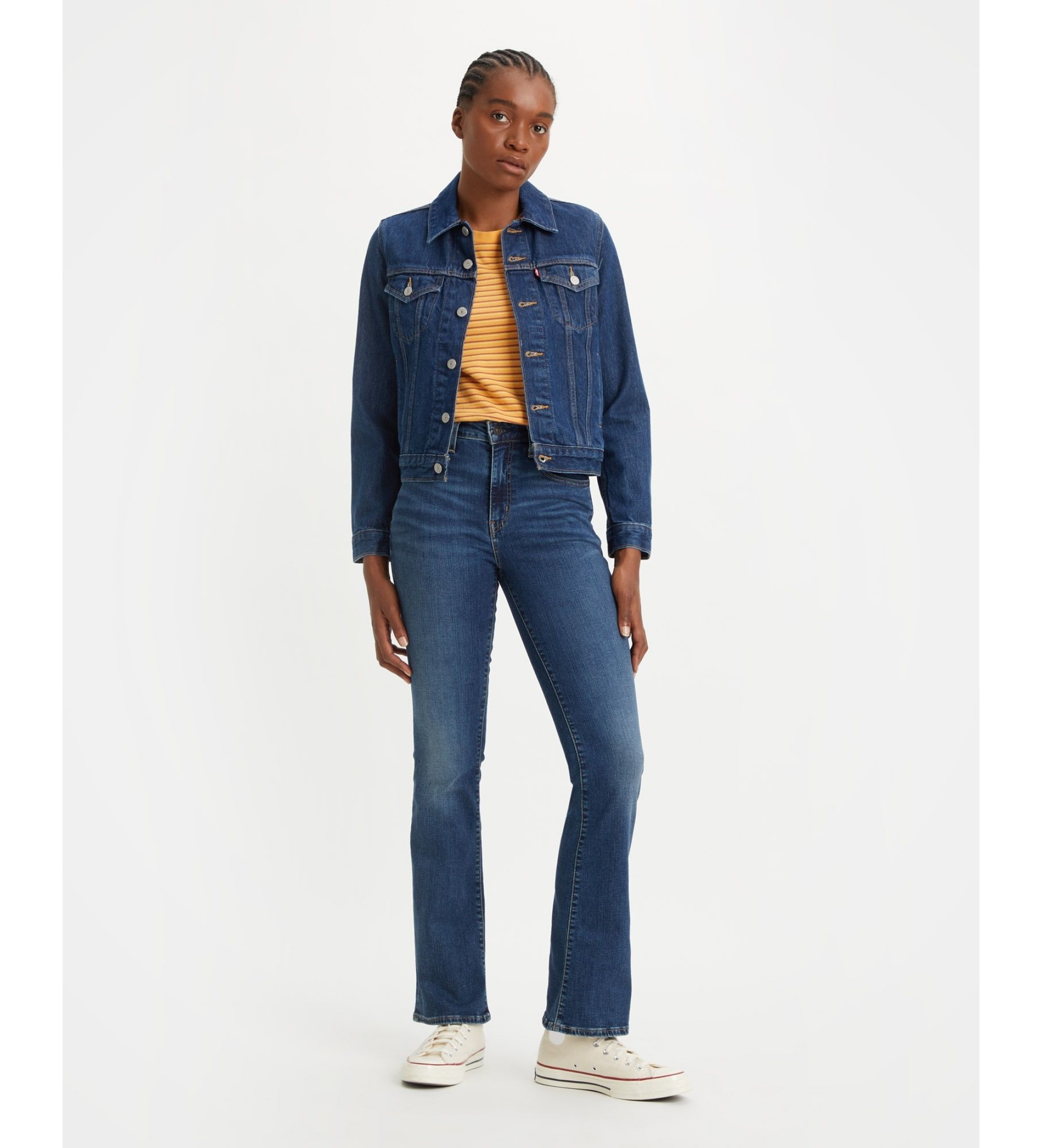 Levi's für Damen. 18759-0115 Jeans 725 High Rise Bootcut blau (27/32), Lässig, Baumwolle, Denim