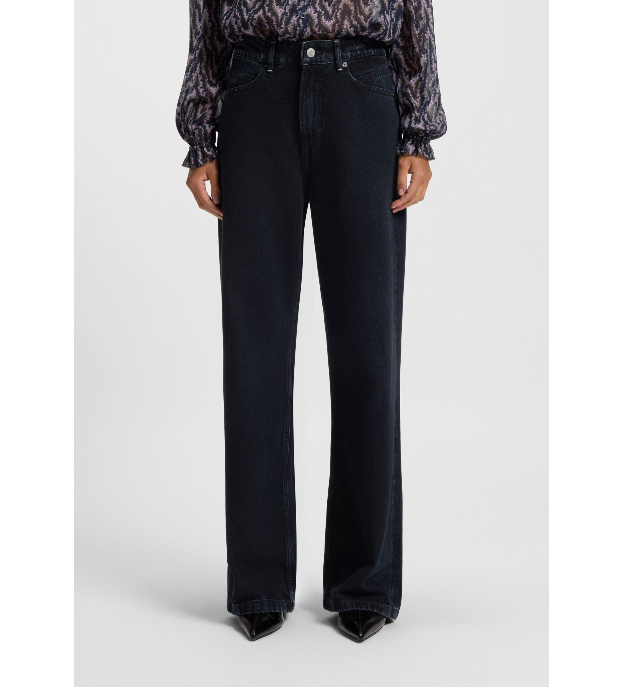 BOSS für Damen. 50548454 Marlene HR 8.0 Marineblaue Hose (25/34), Lässig, Baumwolle, Denim