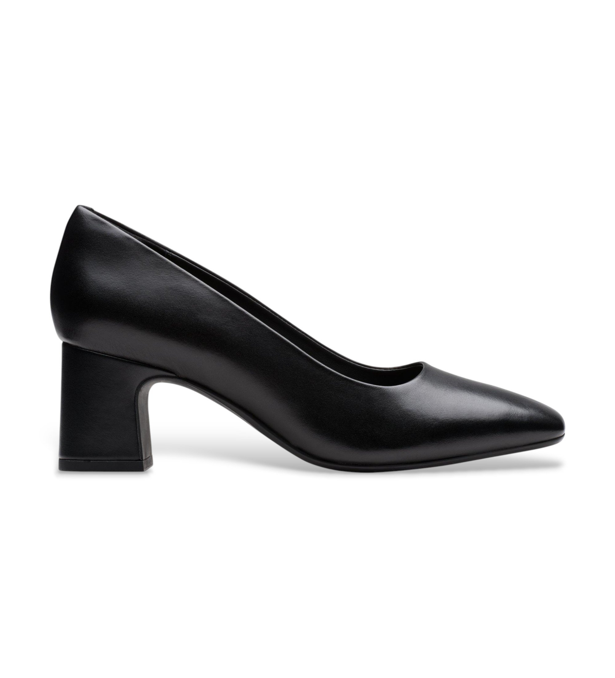 Clarks für Damen. 26183032 Fernie Court Lederschuhe schwarz (36.5), 3 bis 5 cm, Keine, Lässig, Party, Klassisch