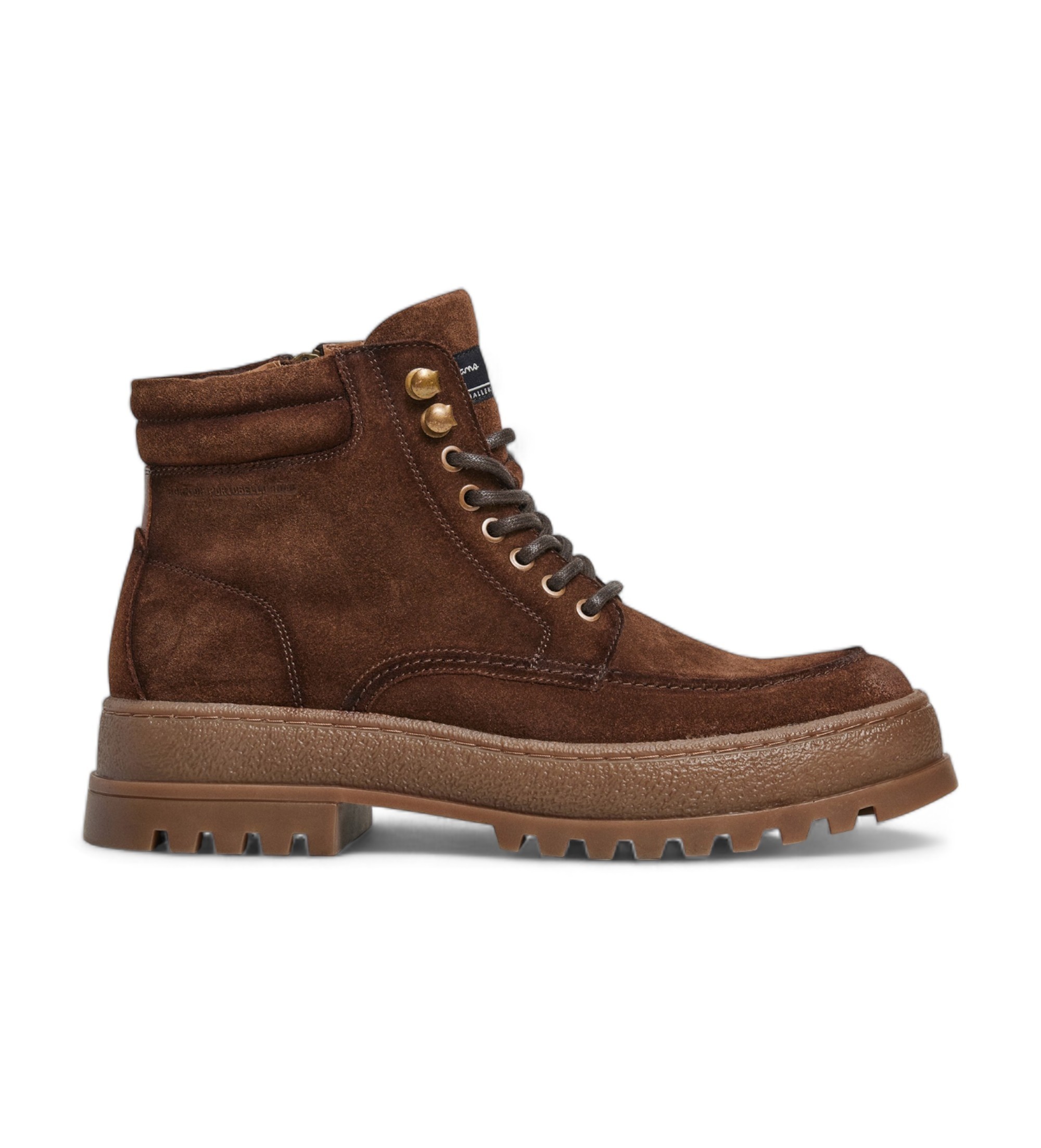 Pepe Jeans für Herren. PMS50250 Lederstiefeletten Lincoln Nature braun (41), Wohnung, 1 bis 3 cm, Reißverschluss, Lässig