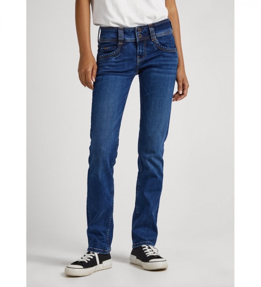 Pepe Jeans für Damen. PL204159XV2 Gen Jeans dunkelblau (28/32), Lässig, Baumwolle, Denim, Nachhaltig