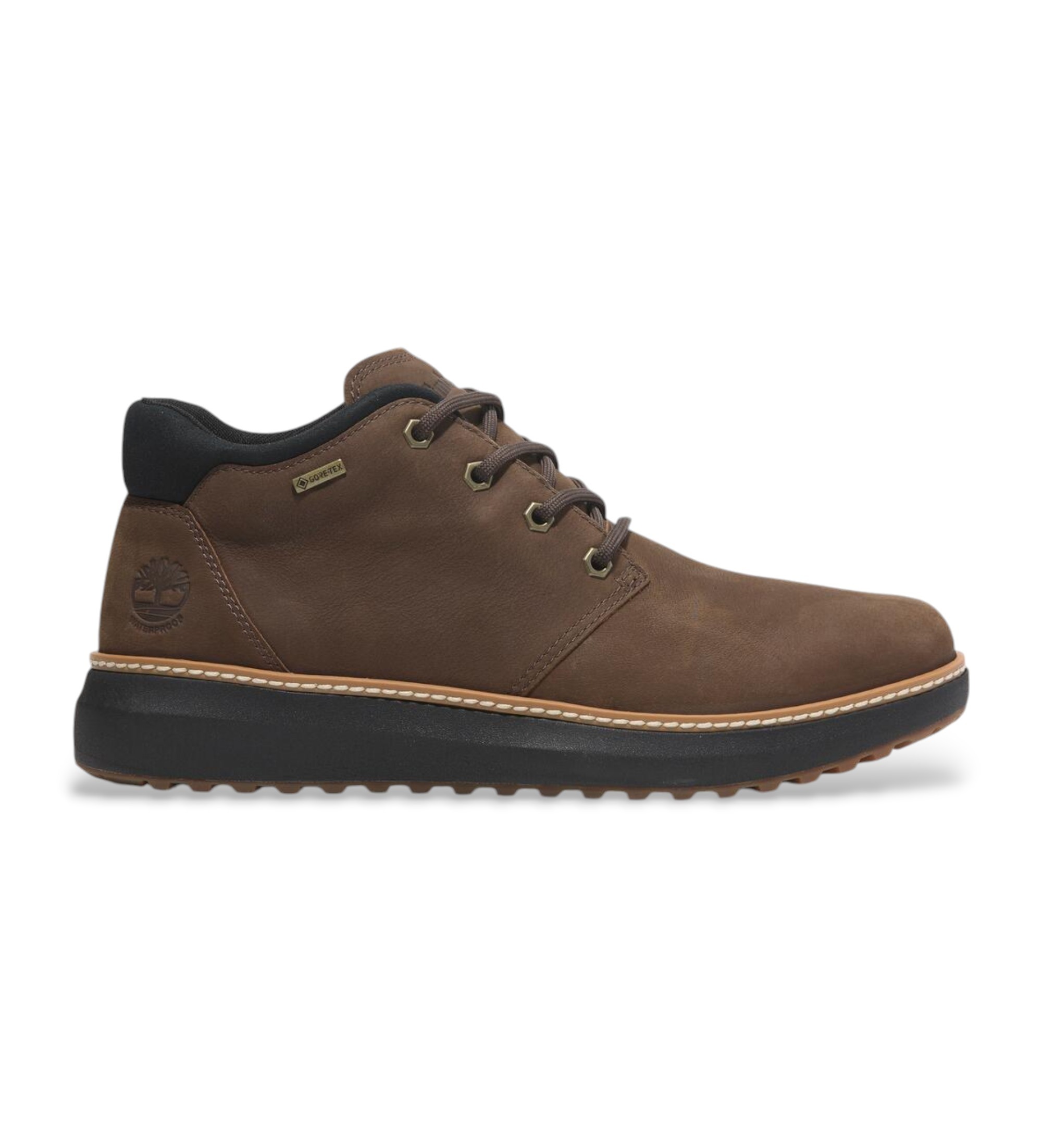 Timberland für Herren. TB0A6A8NW071 Hudson Road dunkelbraune Leder-Chukka-Stiefel mit Gore-Tex-Membran Hudson Road (46), Wohnung, Schnürsenk