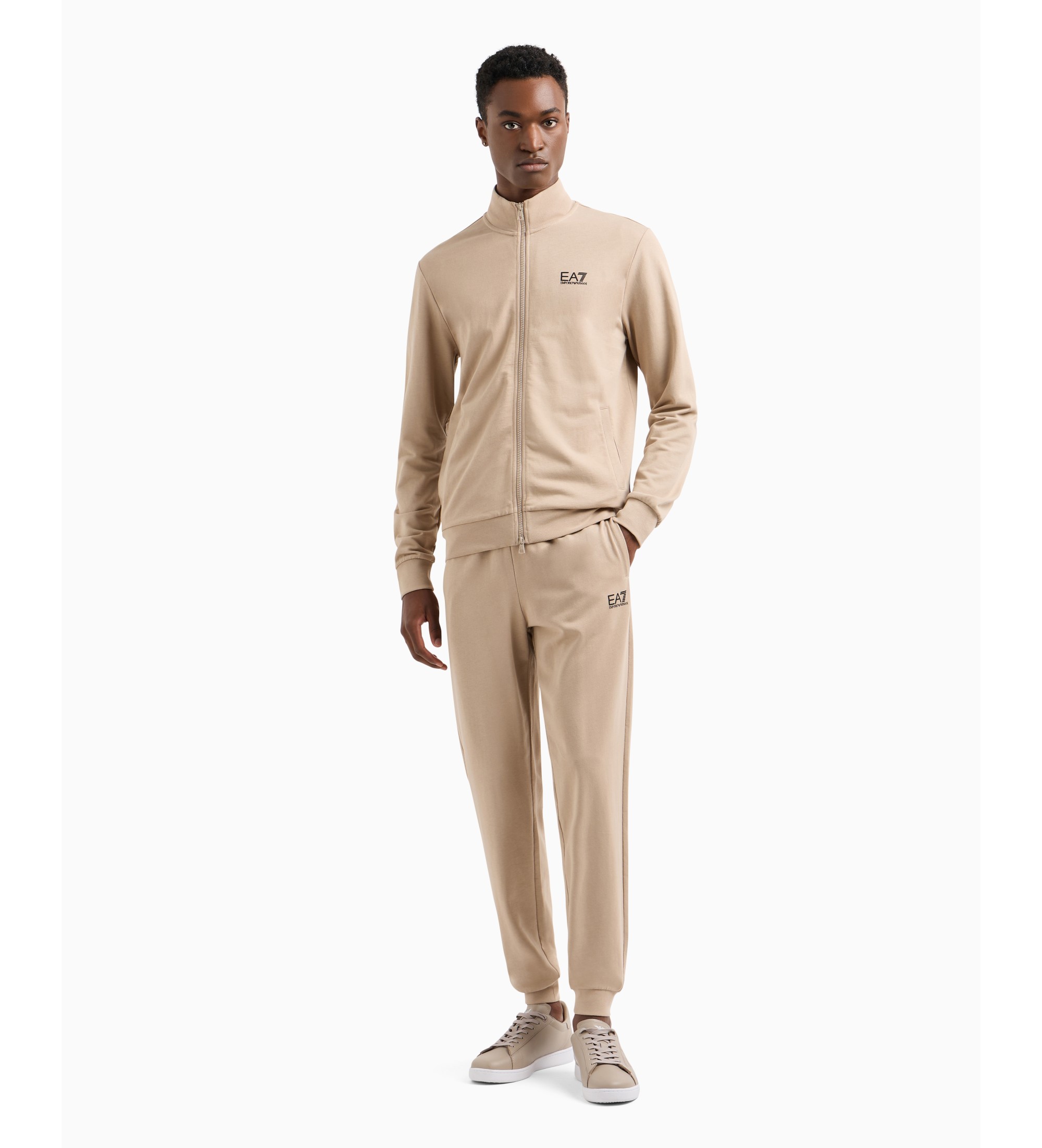 EA7 für Herren. 8NPV60_PJVRZ Track beige Trainingsanzug (XS), Lässig, Sportlich, Baumwolle, Multisport, Langarm