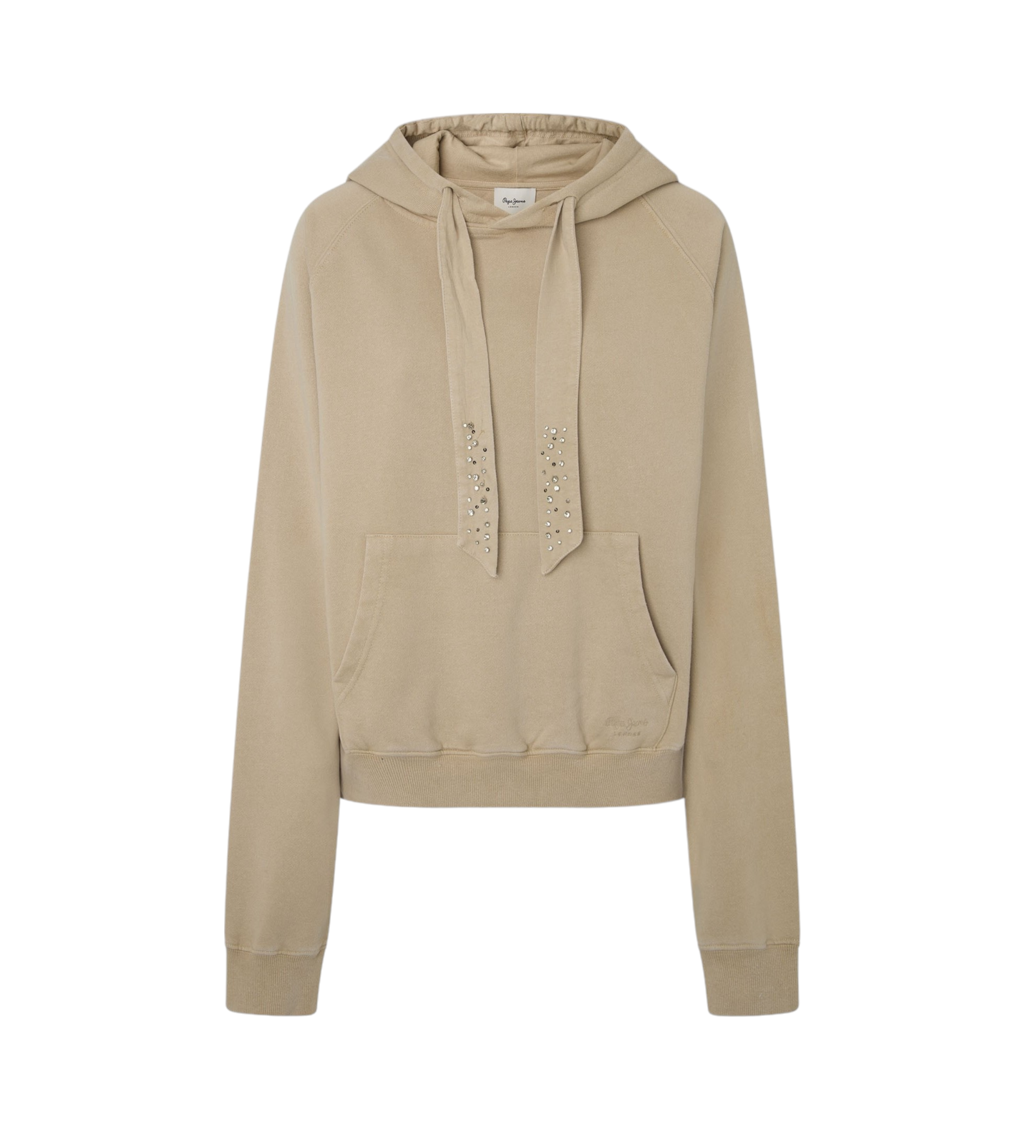 Pepe Jeans für Damen. PL581451 Falista Sweatshirt Beige (XS), Lässig, Bio-Baumwolle, Nachhaltig