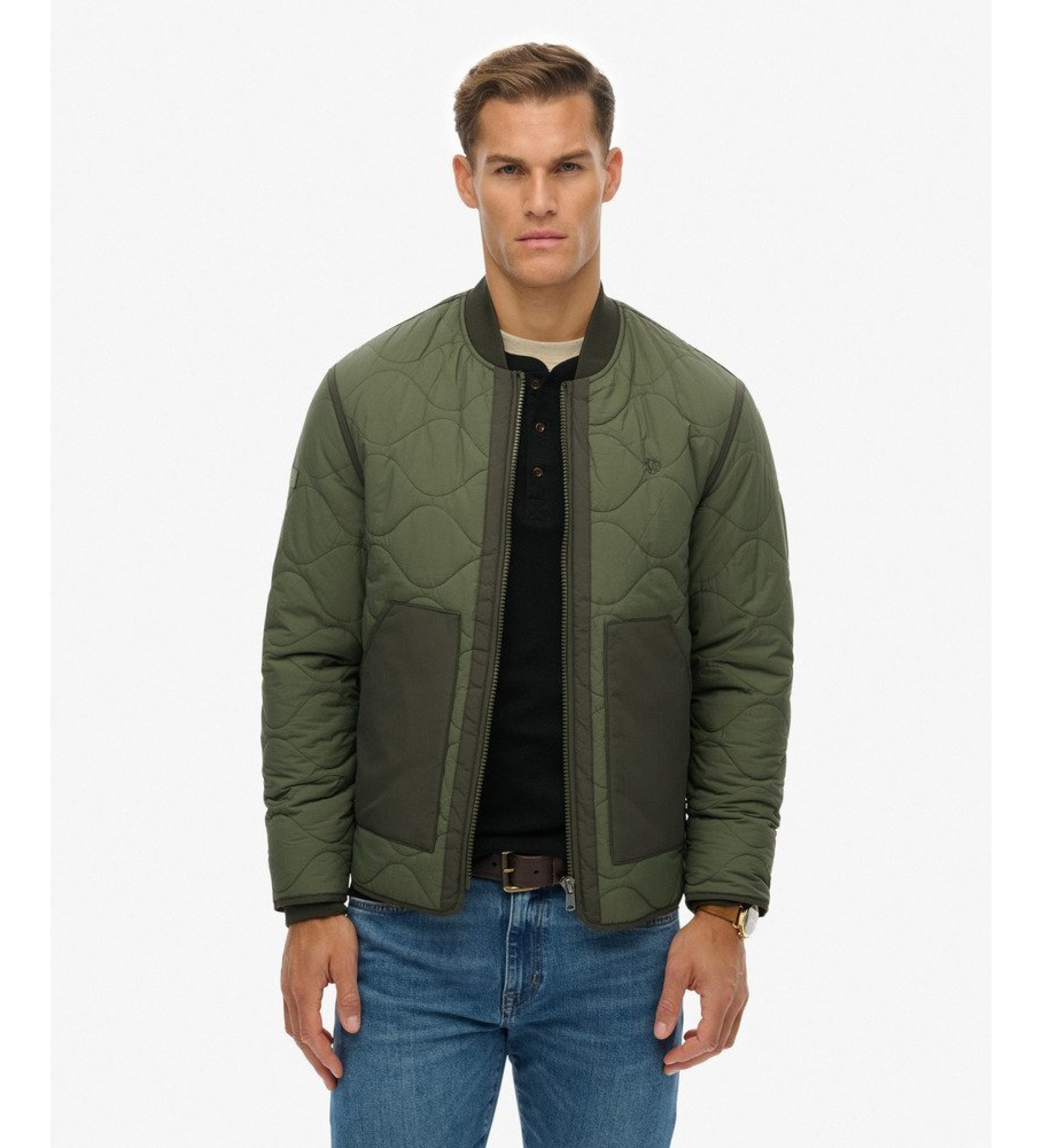 Superdry für Herren. M5012210A Military Liner Jacket grün (XXL), Lässig, Nylon