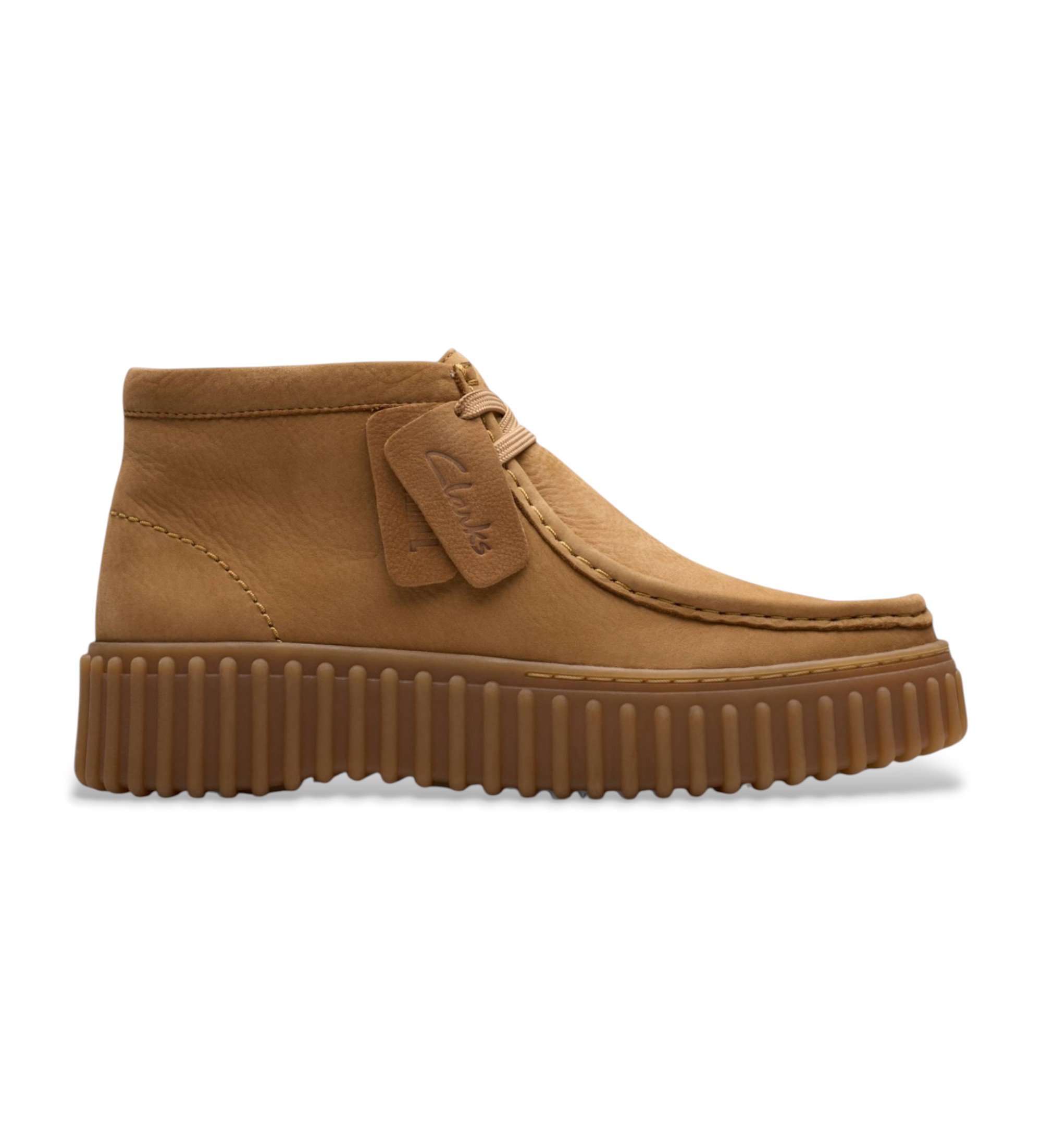 Clarks für Damen. 26179359 Torhill Moss Hellbraune Lederstiefeletten (35.5), 1 bis 3 cm, Schnürsenkel, Lässig