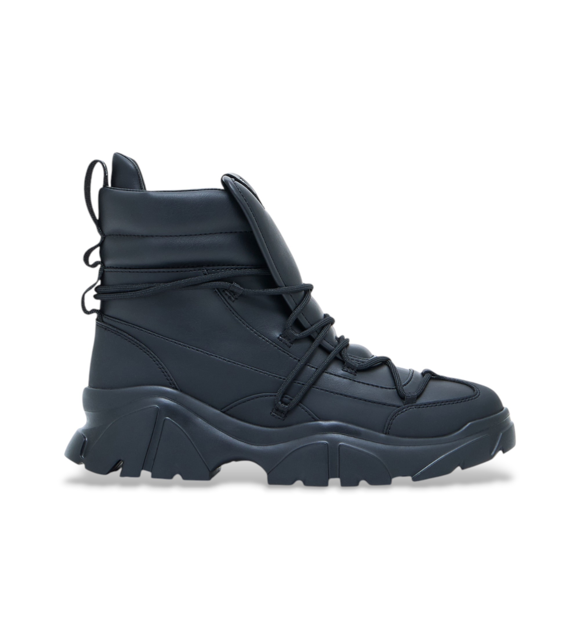 EA7 Unisex. 7X000335_AF18611 Flakes Stiefelette schwarz (40), Wohnung, 1 bis 3 cm, Schnürsenkel, Lässig, Sportlich, Schnee, Draußen