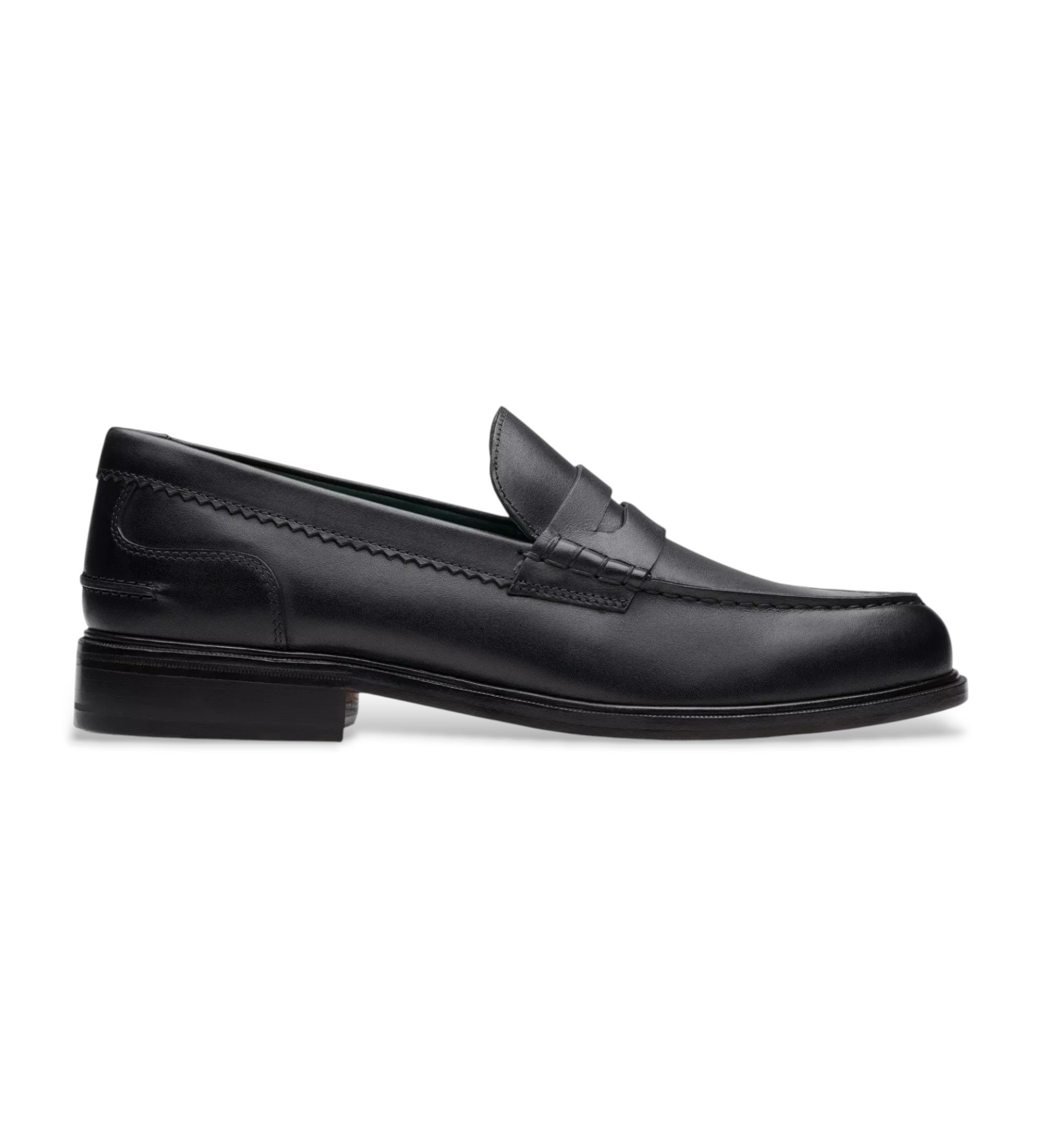 Clarks für Herren. 26178569 Craft James Lo Loafer Leder Slipper schwarz (40), Wohnung, Keine, Lässig