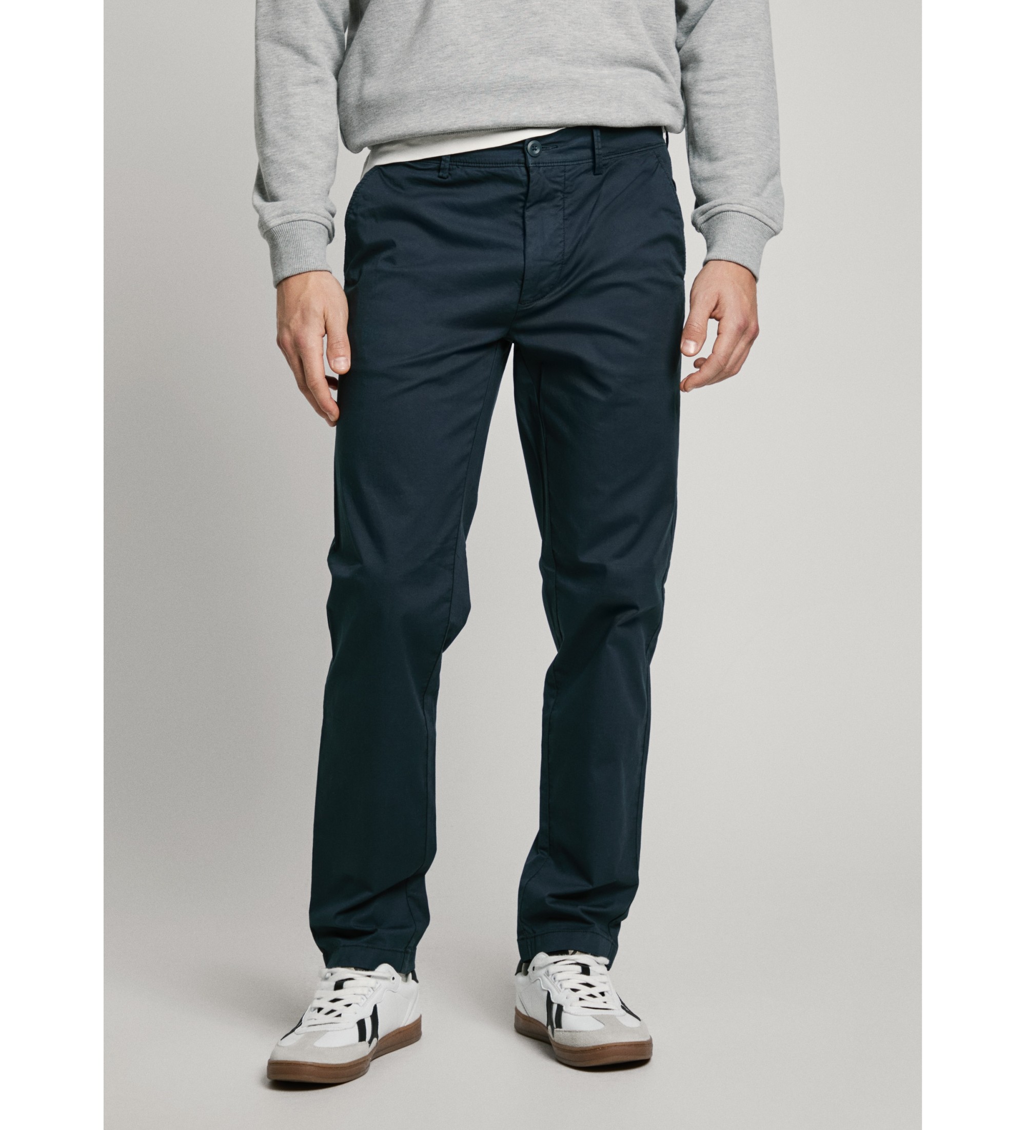 Pepe Jeans für Herren. PM211873 Chino-Hose aus Popeline-Baumwolle in Navy (29), Lässig, Nachhaltig, Marine