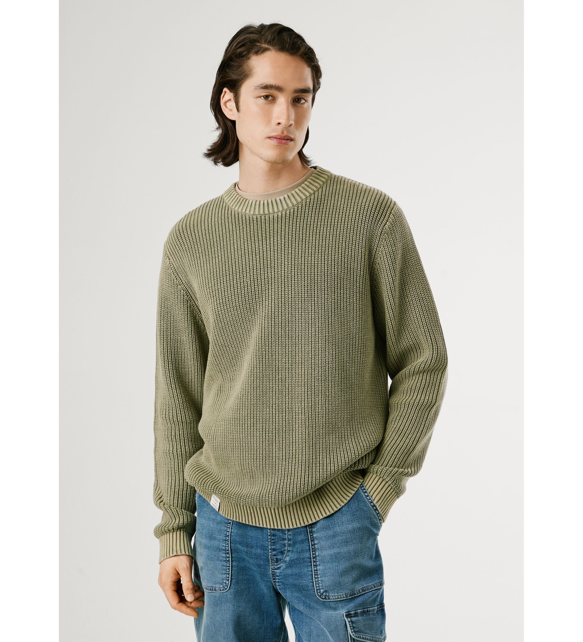 Pepe Jeans für Herren. PM7000022 Grüner Pullover von Parker (M), Lässig, Baumwolle