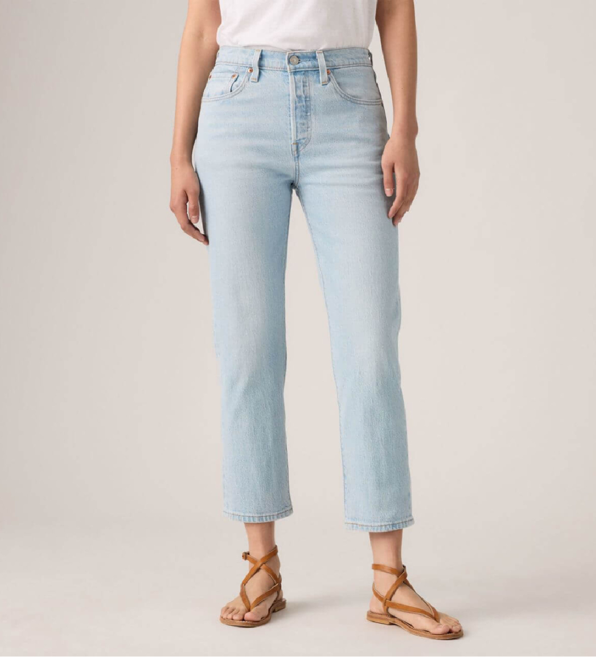 Levi's für Damen. 36200-0326 Jeans 501 Original Cropped blau (28/28), Lässig, Baumwolle, Denim