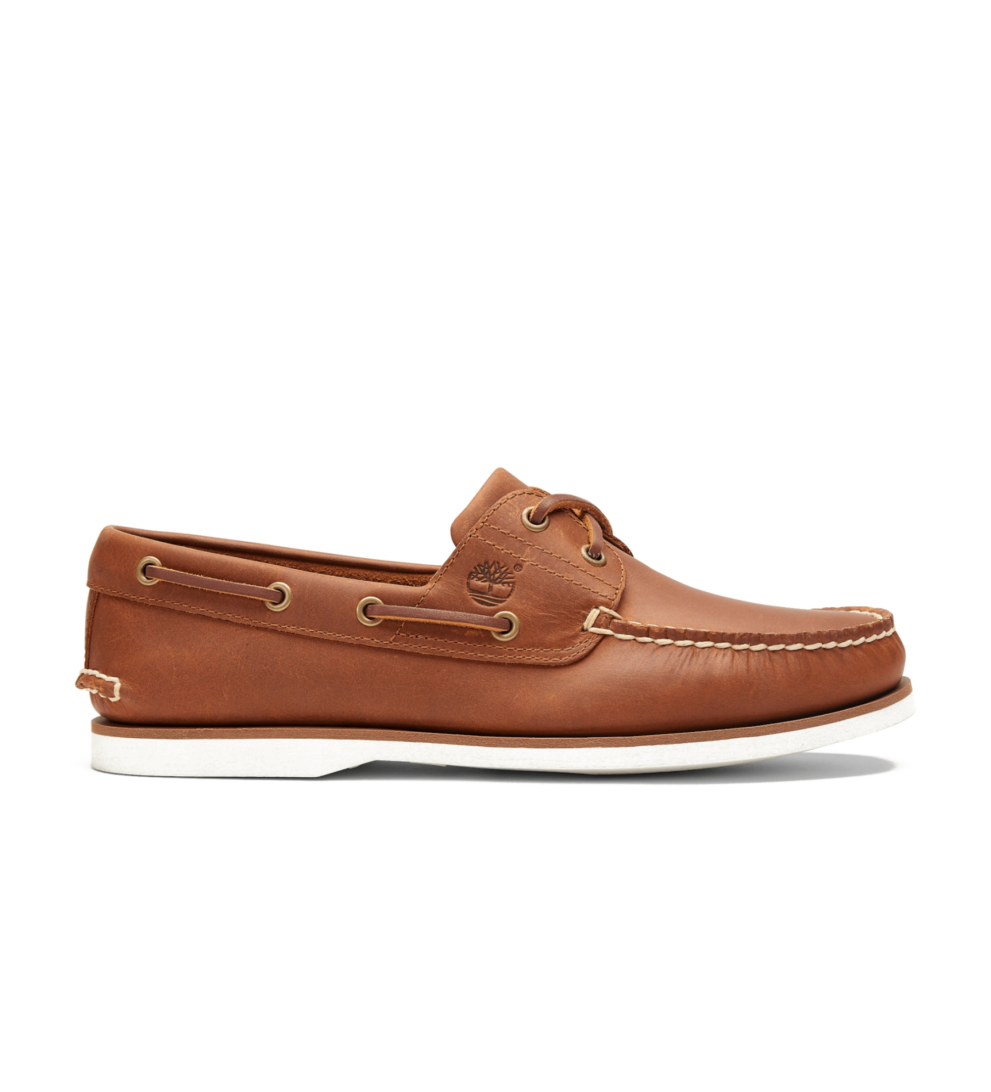 Timberland für Herren. TB0A43V98771 Bootsschuhe aus braunem Leder (40 W), Wohnung, Schnürsenkel, Lässig