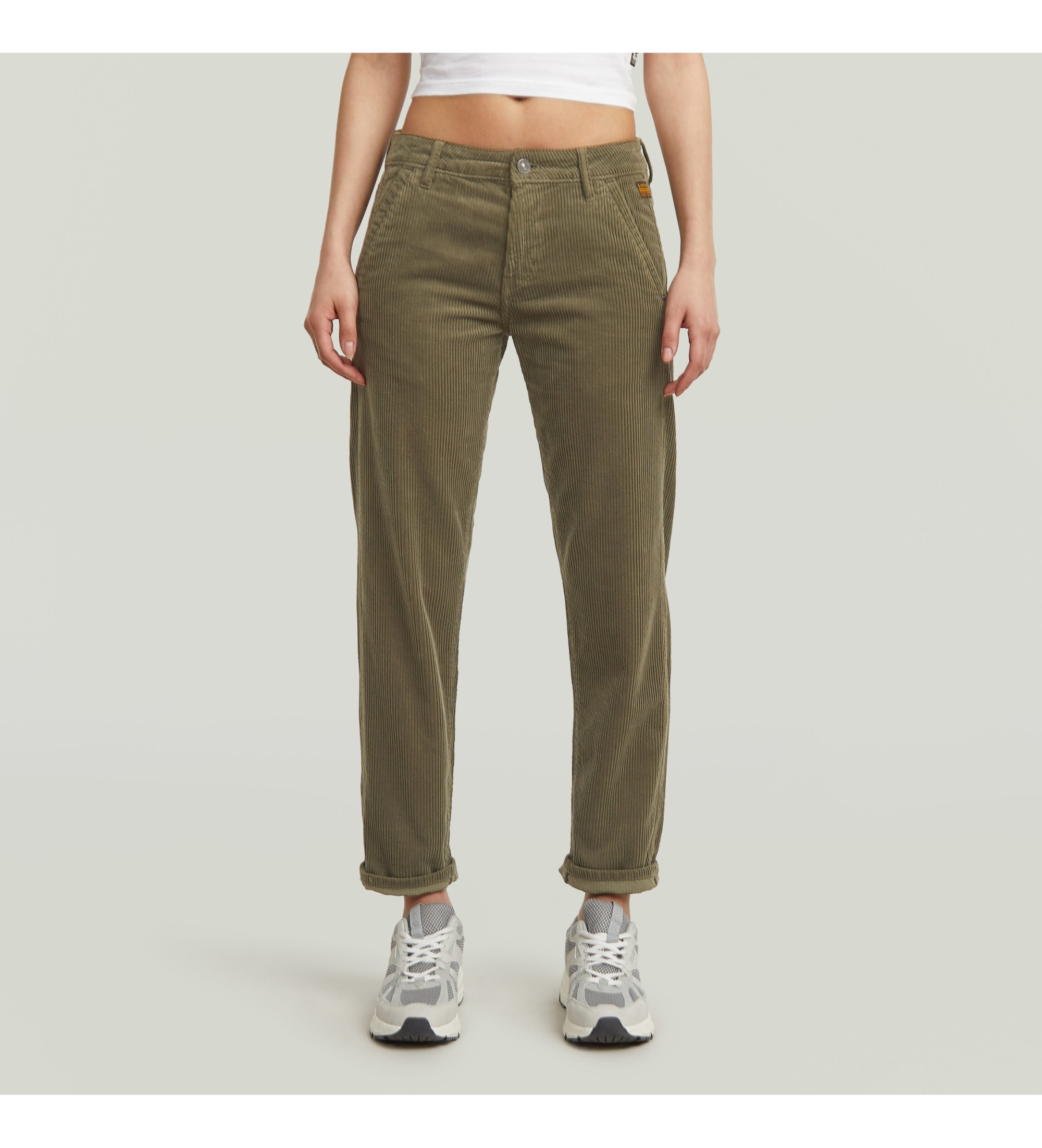 G-Star für Damen. D25257-E169-C249 Kate Boyfriend Chino-Hose grün (27/32), Lässig, Baumwolle