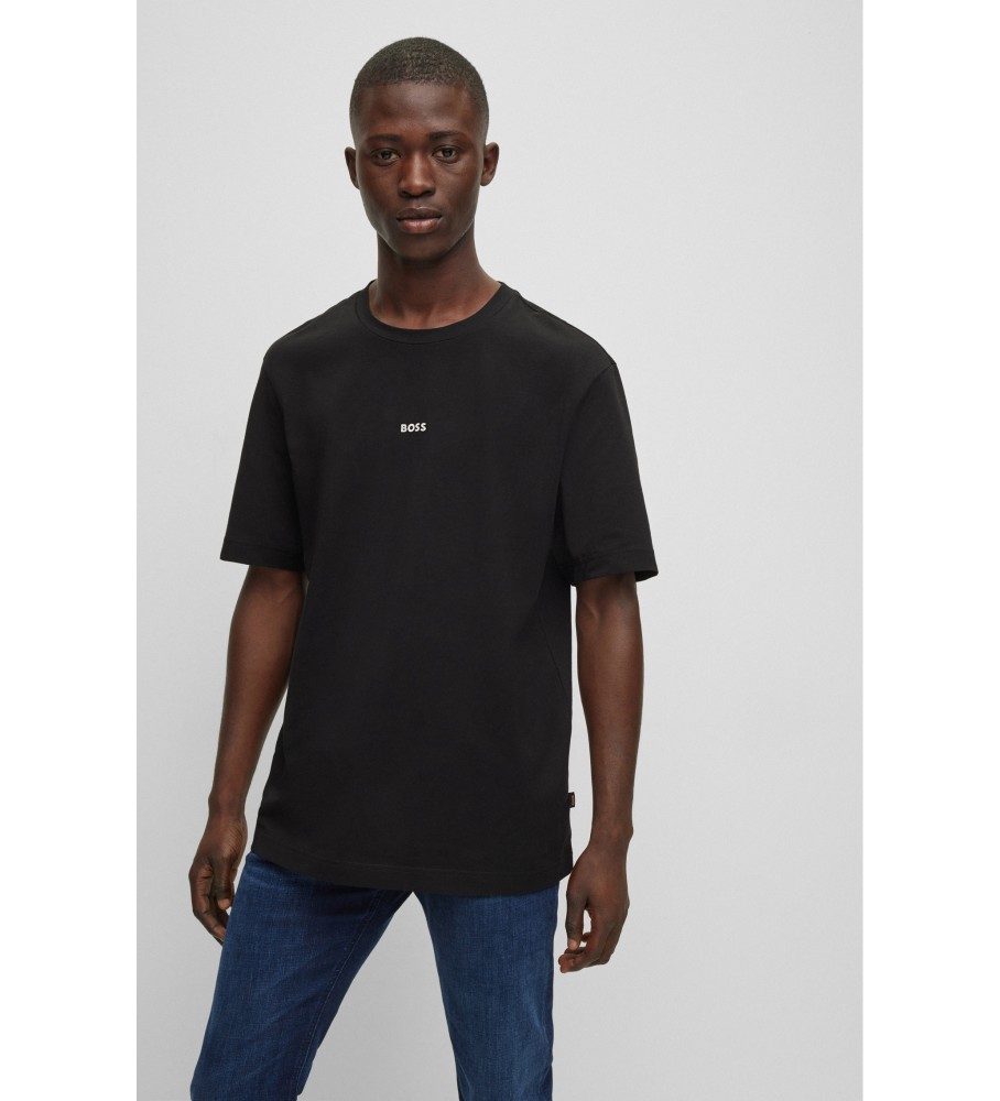 BOSS für Herren. 50473278 T-shirt Chup schwarz (S), Lässig, Baumwolle, Kurzarm