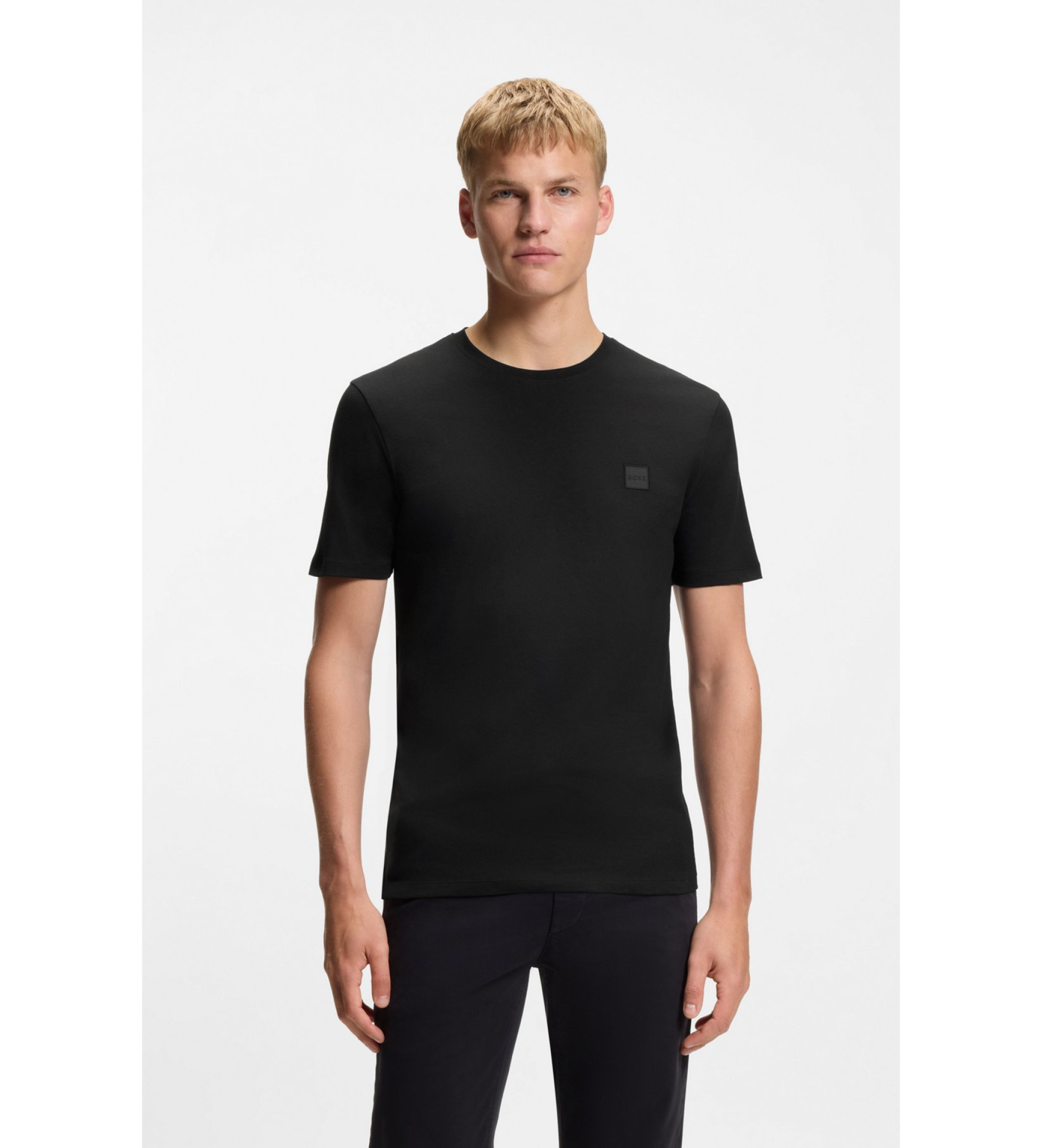 BOSS für Herren. 50508584 Tales T-shirt schwarz (L), Lässig, Baumwolle, Kurzarm