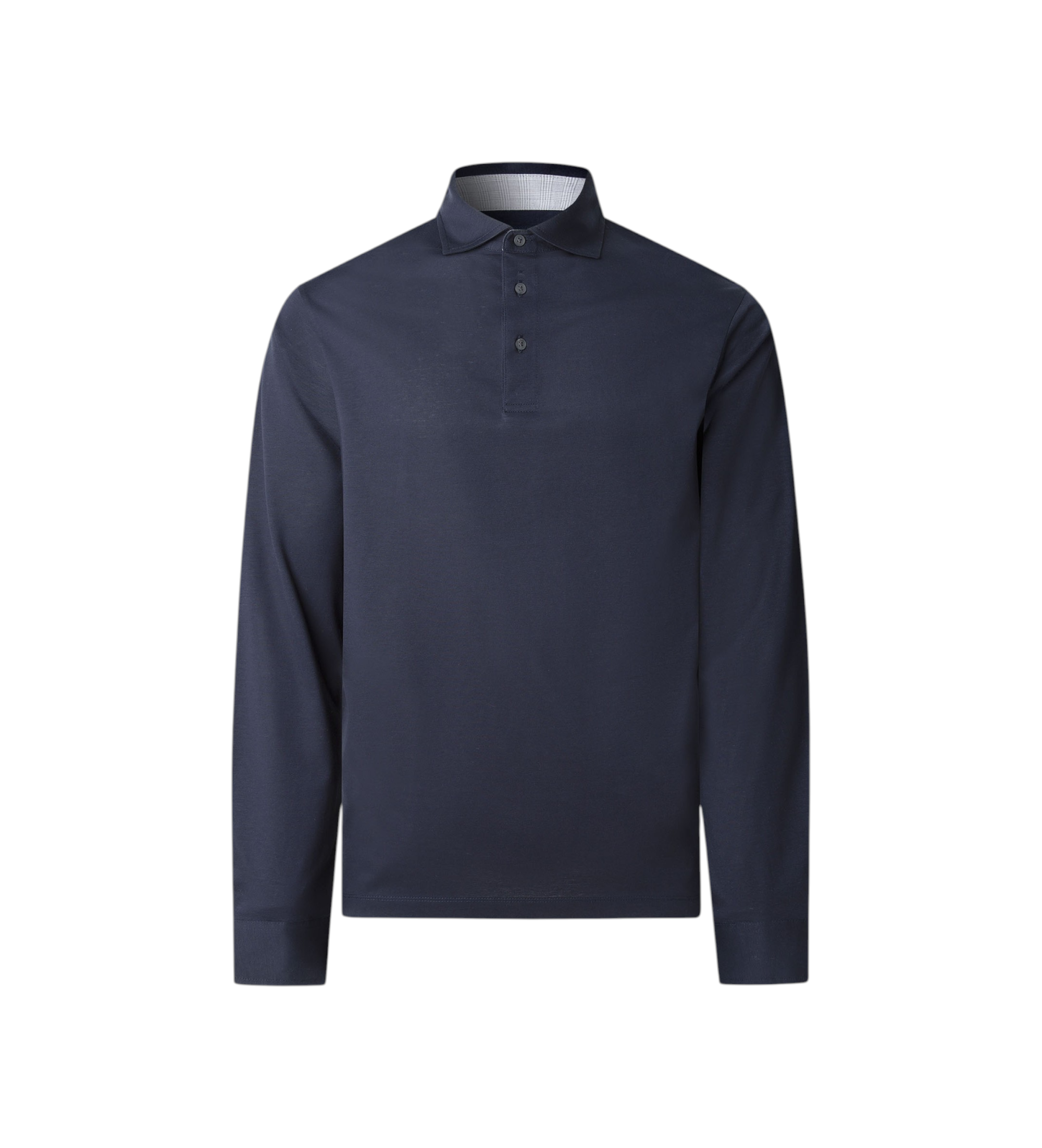 Hackett London für Herren. HM5500015 Polo Multi Trim navy (M), Lässig, Baumwolle, Klassisch, Langarm, Marine