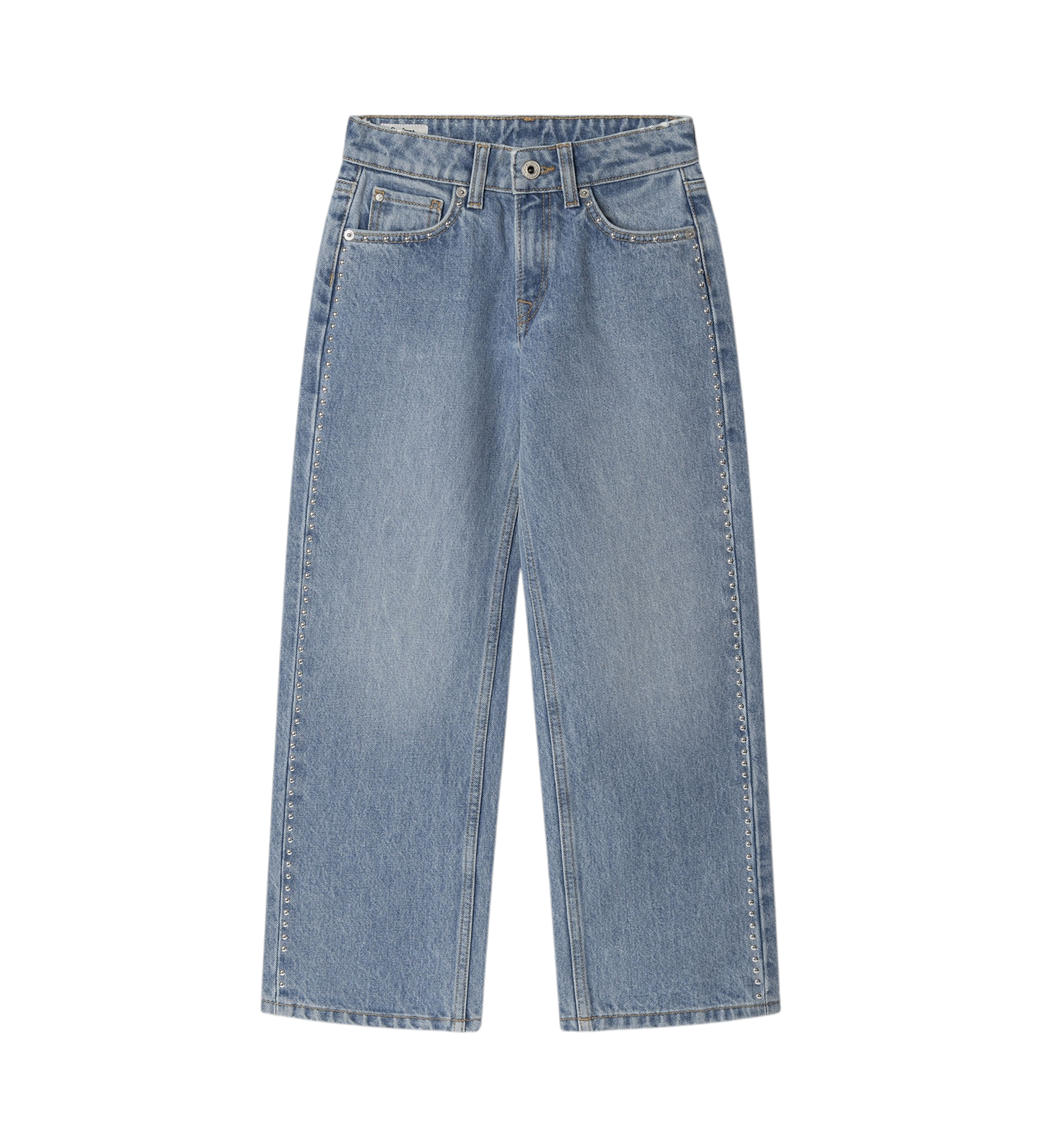 Pepe Jeans für Mädchen. PG201696 Jeans in Blau mit lockerer Passform (10Años= 140cm), Lässig, Baumwolle, Denim, Nachhaltig, Kinderbekleidung