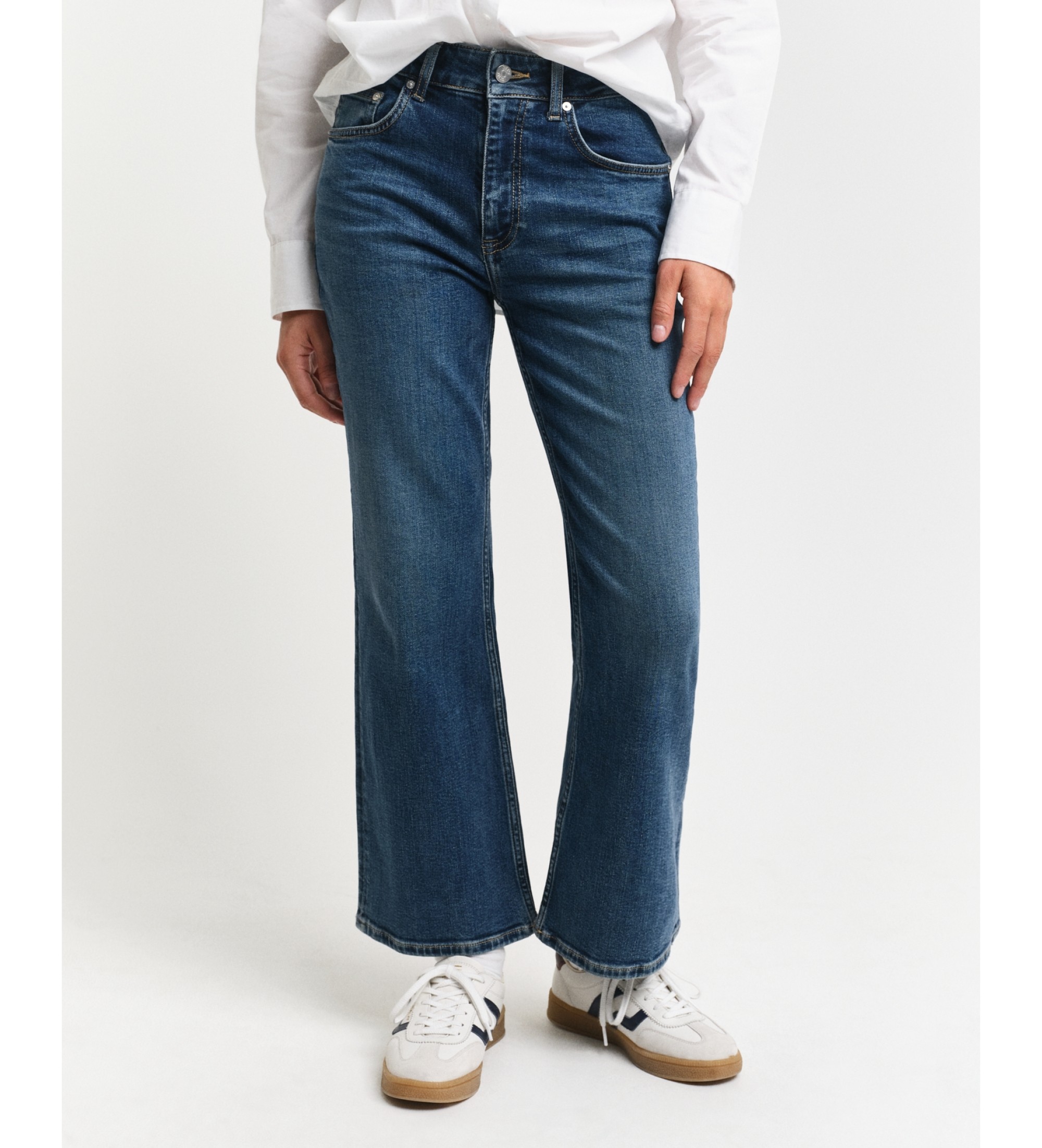 Gant für Damen. 4100243 Blaue Schlagjeans (29), Lässig, Baumwolle, Denim