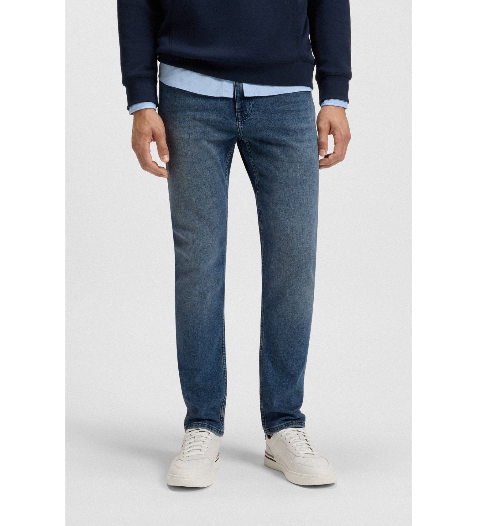 BOSS für Herren. 50524008 Jeans Delaware Bo blau (30/32), Lässig, Baumwolle, Denim
