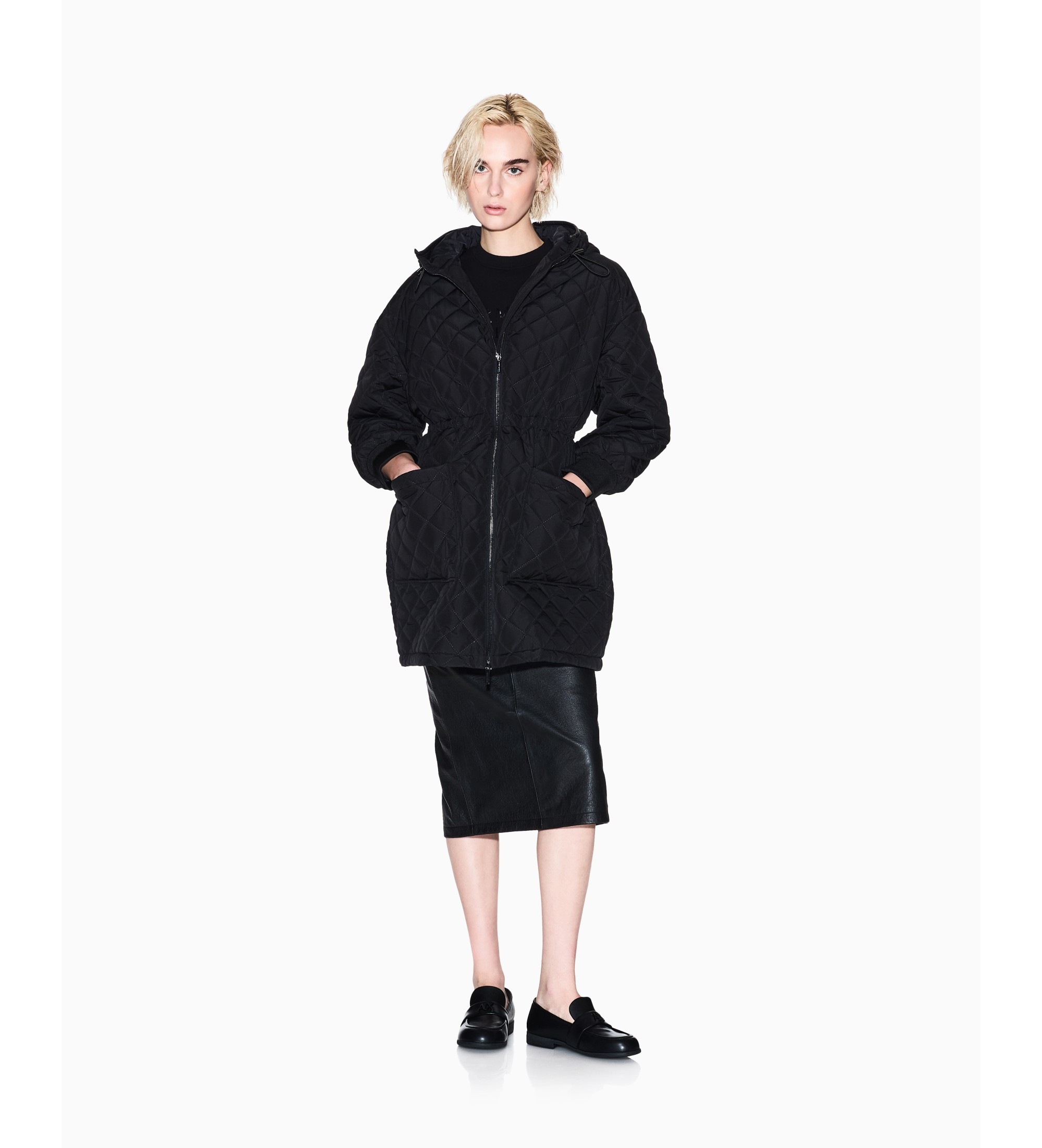 A|X Armani Exchange für Damen. XW000682AF16200UC001 Schwarzer Cagan-Mantel (XS), Lässig, Polyester