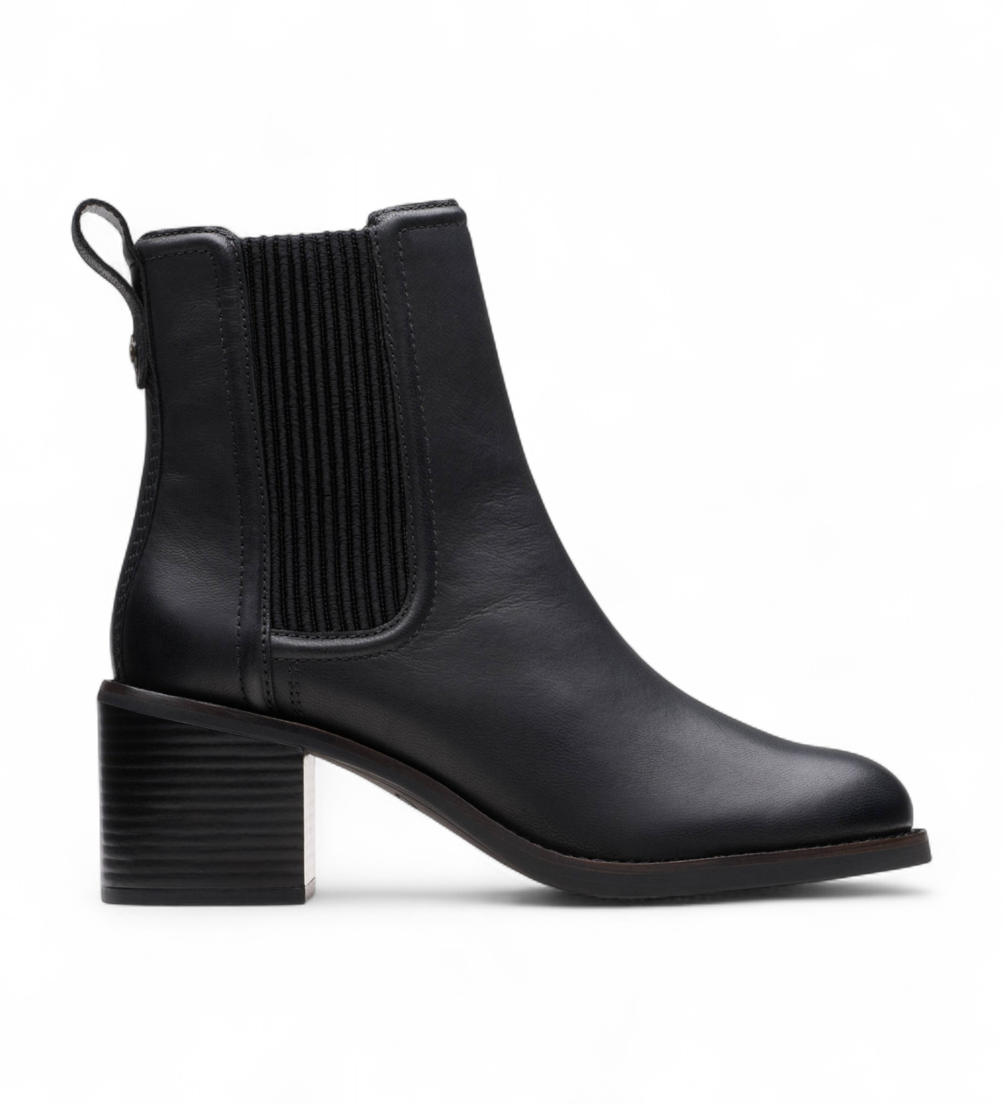 Clarks für Damen. 26179551 Chamberly Top Lederstiefeletten schwarz (36), 5 bis 8 cm, Keine, Lässig