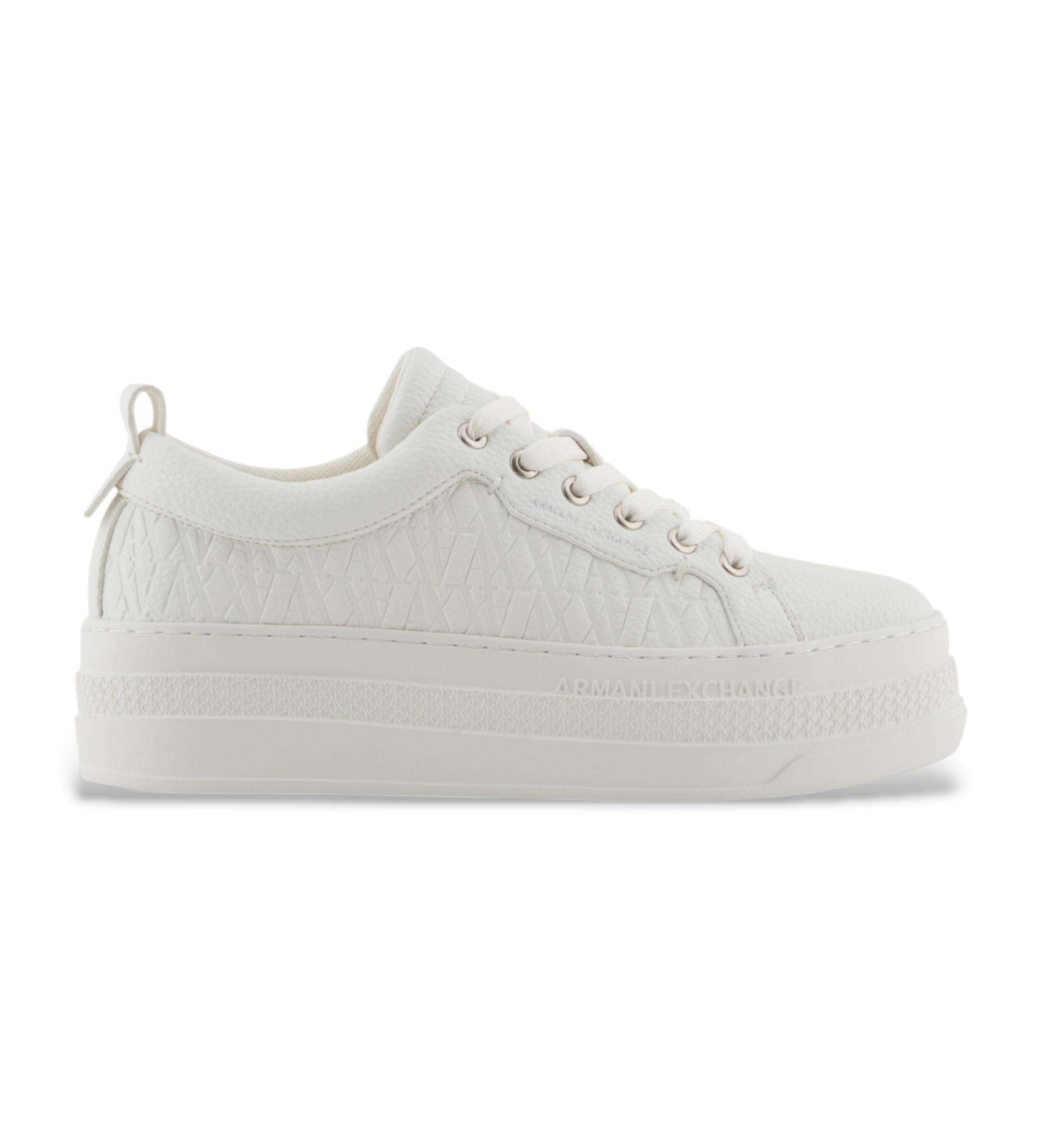 A|X Armani Exchange für Damen. XW001630AF17351U0011 Turnschuhe Perfektes Weiß (39), 3 bis 5 cm, Schnürsenkel, Lässig