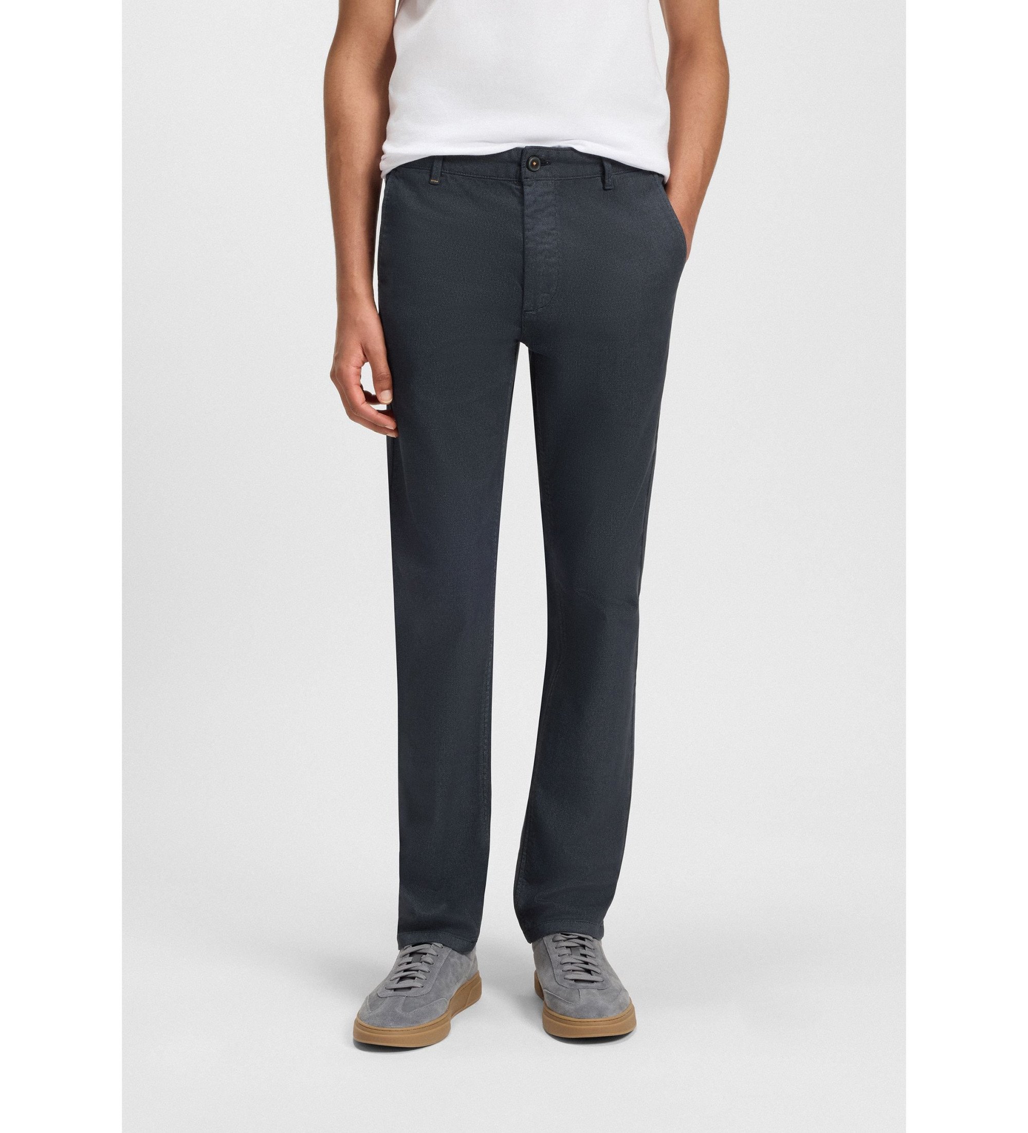 BOSS für Herren. 50542977 Marineblaue Slim-Hose (30/32), Lässig, Synthetisch