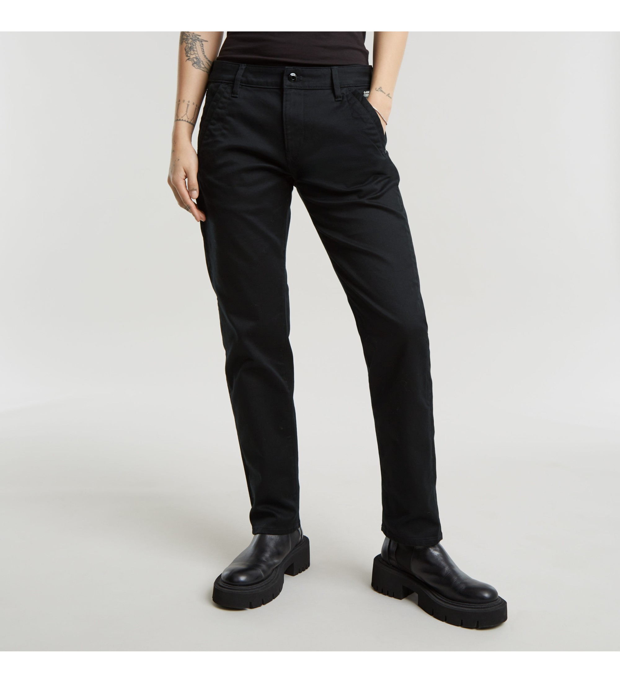 G-Star für Damen. D25257-C105-6484 Kate Boyfriend-Hose schwarz (29/32), Lässig, Baumwolle