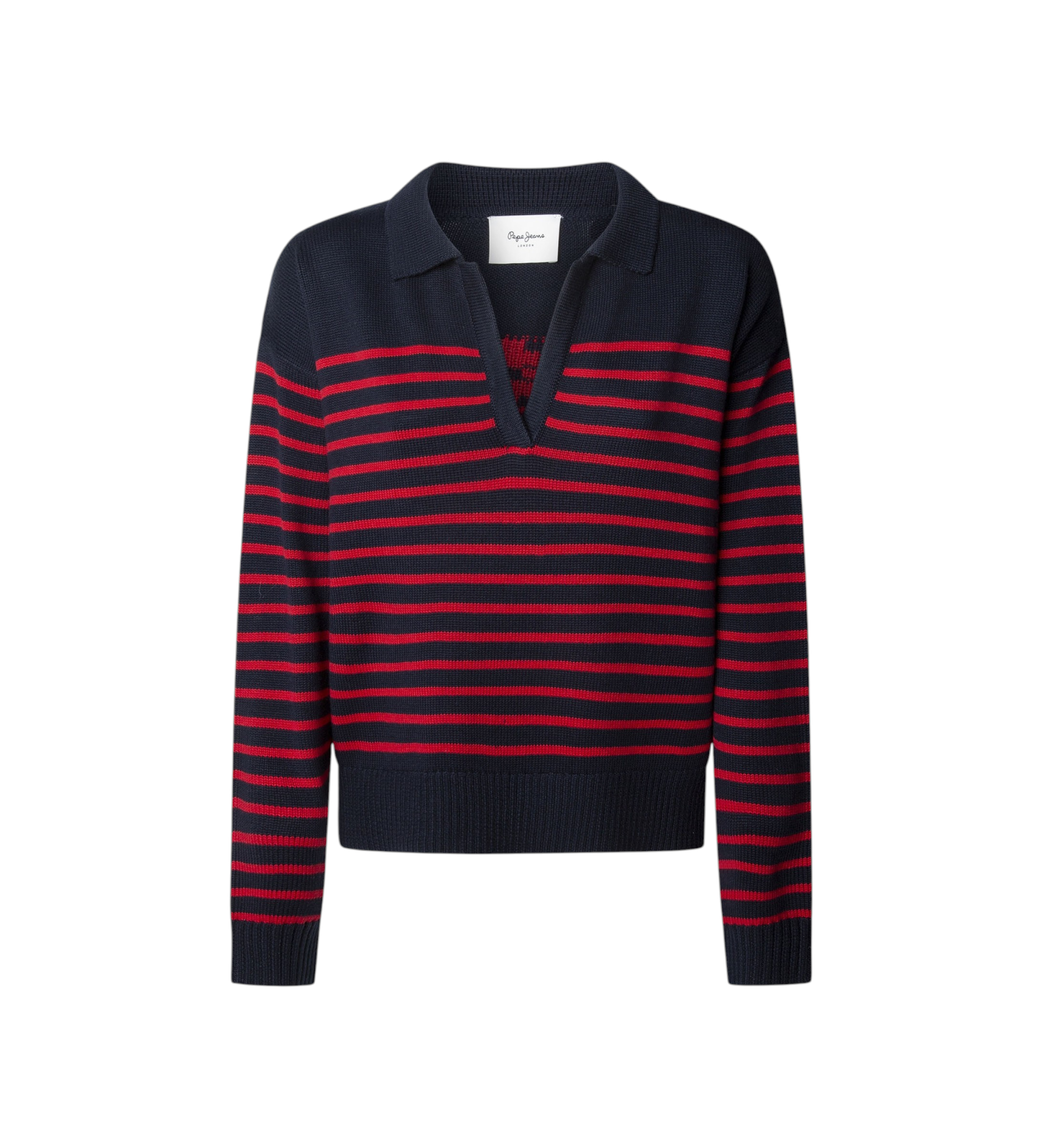 Pepe Jeans für Damen. PL7000012 Carlina-Pullover in Marineblau (M), Lässig, Baumwolle, Langarm