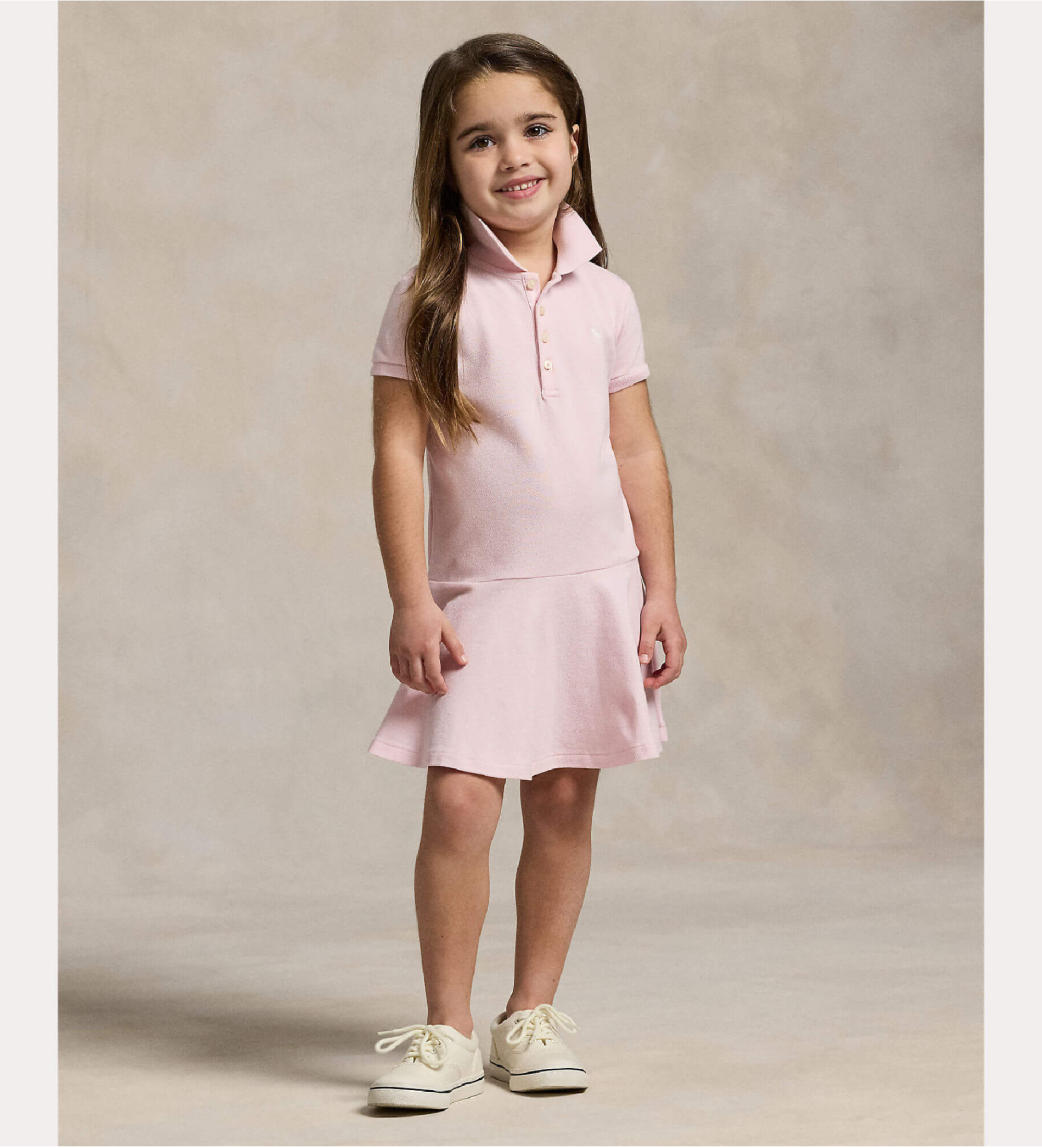 Polo Ralph Lauren für Mädchen. 312698754082 Kurzärmeliges Polokleid (2), Lässig, Rosa, Baumwolle, Kurzarm, Kinderbekleidung