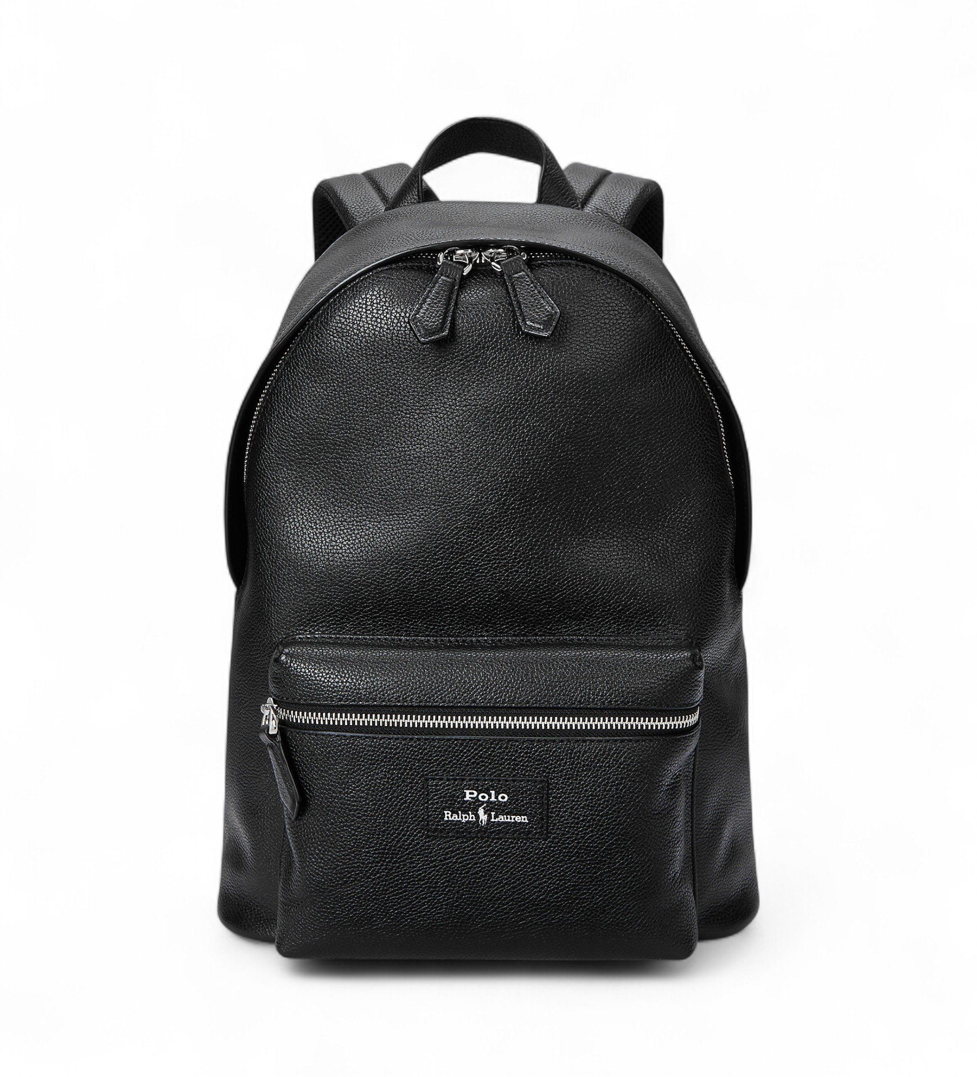Polo Ralph Lauren für Herren. 405962456001 Rucksack aus genarbtem Leder schwarz (OSFA), Lässig