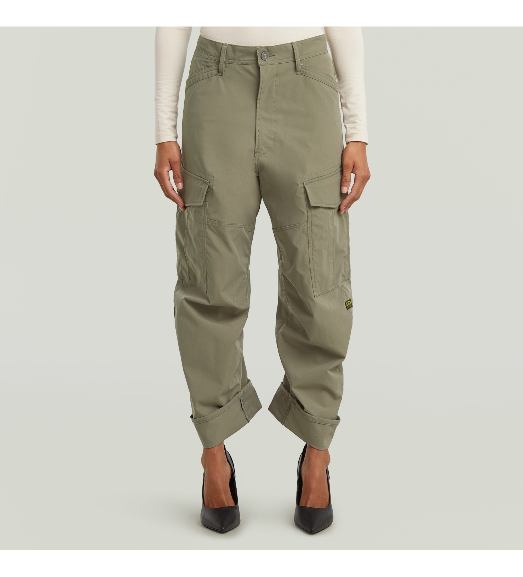 G-Star für Damen. D27022-D909-273 Cargo 3D-Boyfriend-Hose grün (26), Lässig, Polyester