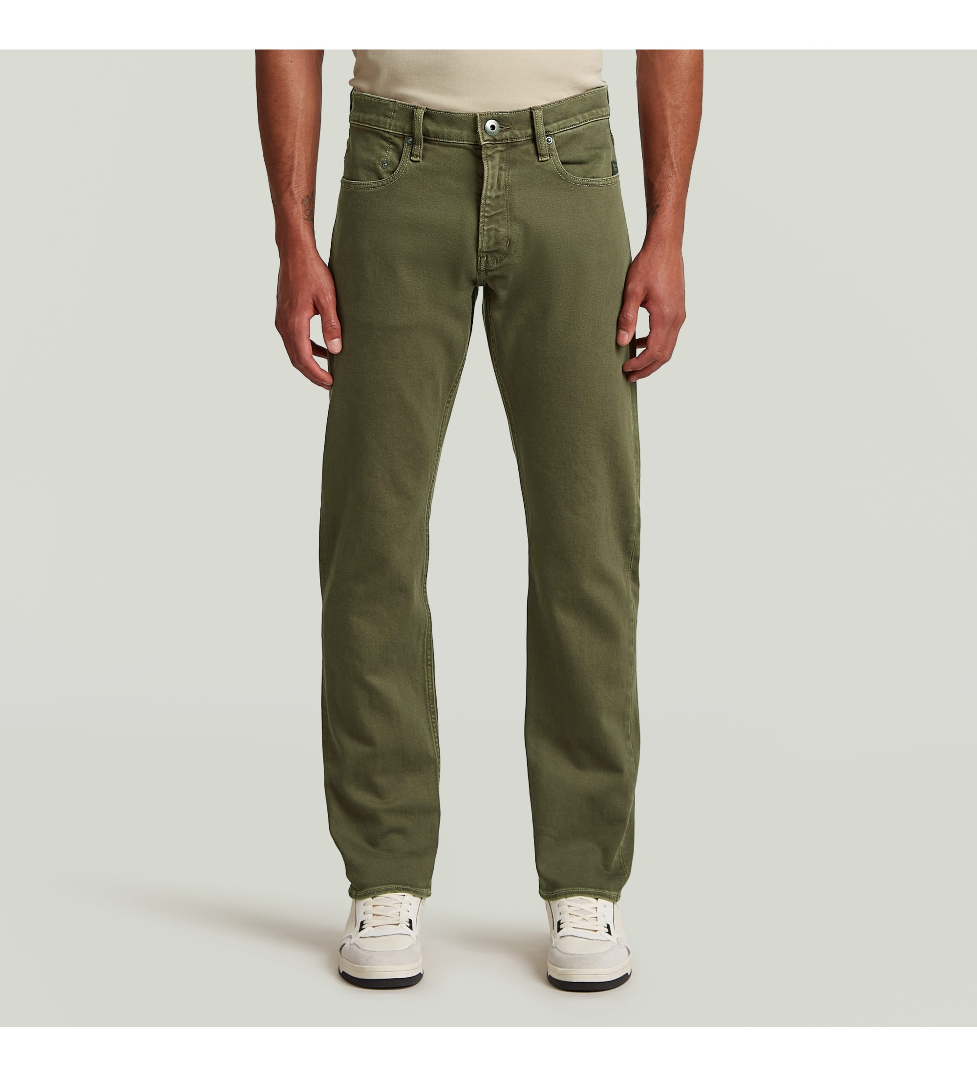 G-Star für Herren. D23692-D552-H159 Jeans Mosa Straight grün (36/32), Lässig, Baumwolle, Denim