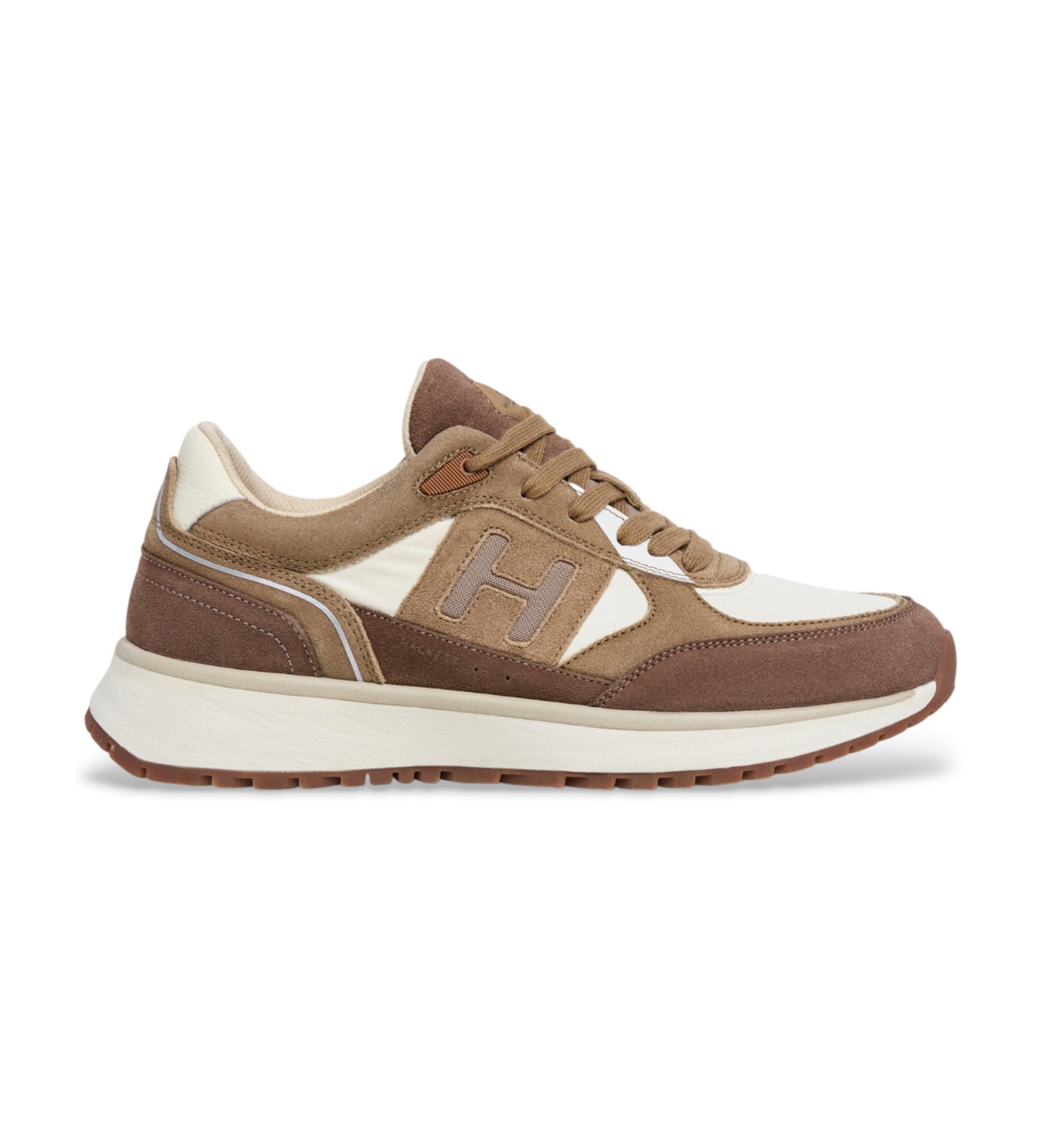 Hackett London für Herren. HMS200031 Leder Turnschuhe Otto Run braun (44), Wohnung, Schnürsenkel, Lässig