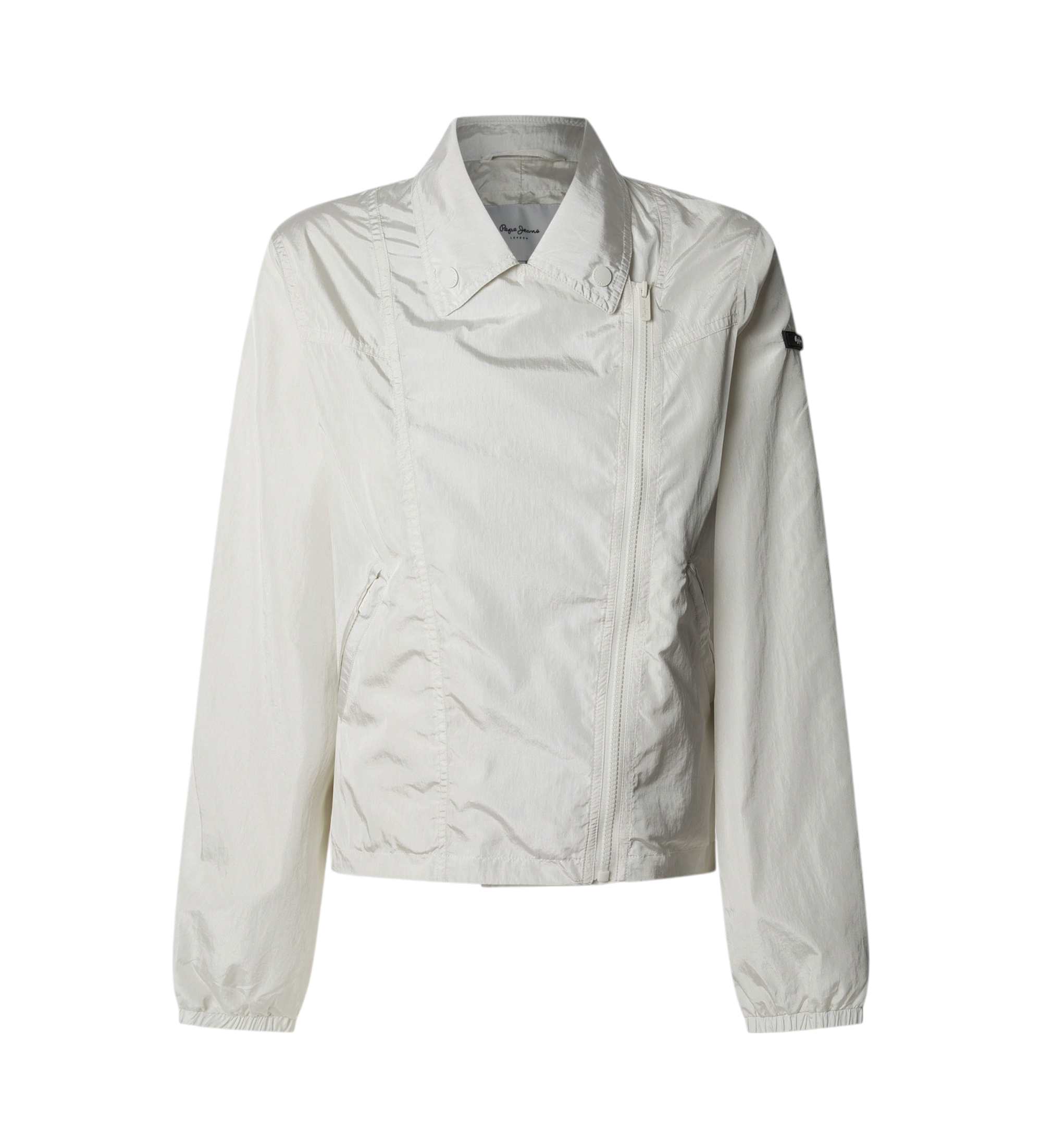 Pepe Jeans für Damen. PL402587 Jenny Jacke weiß (L), Lässig, Nylon