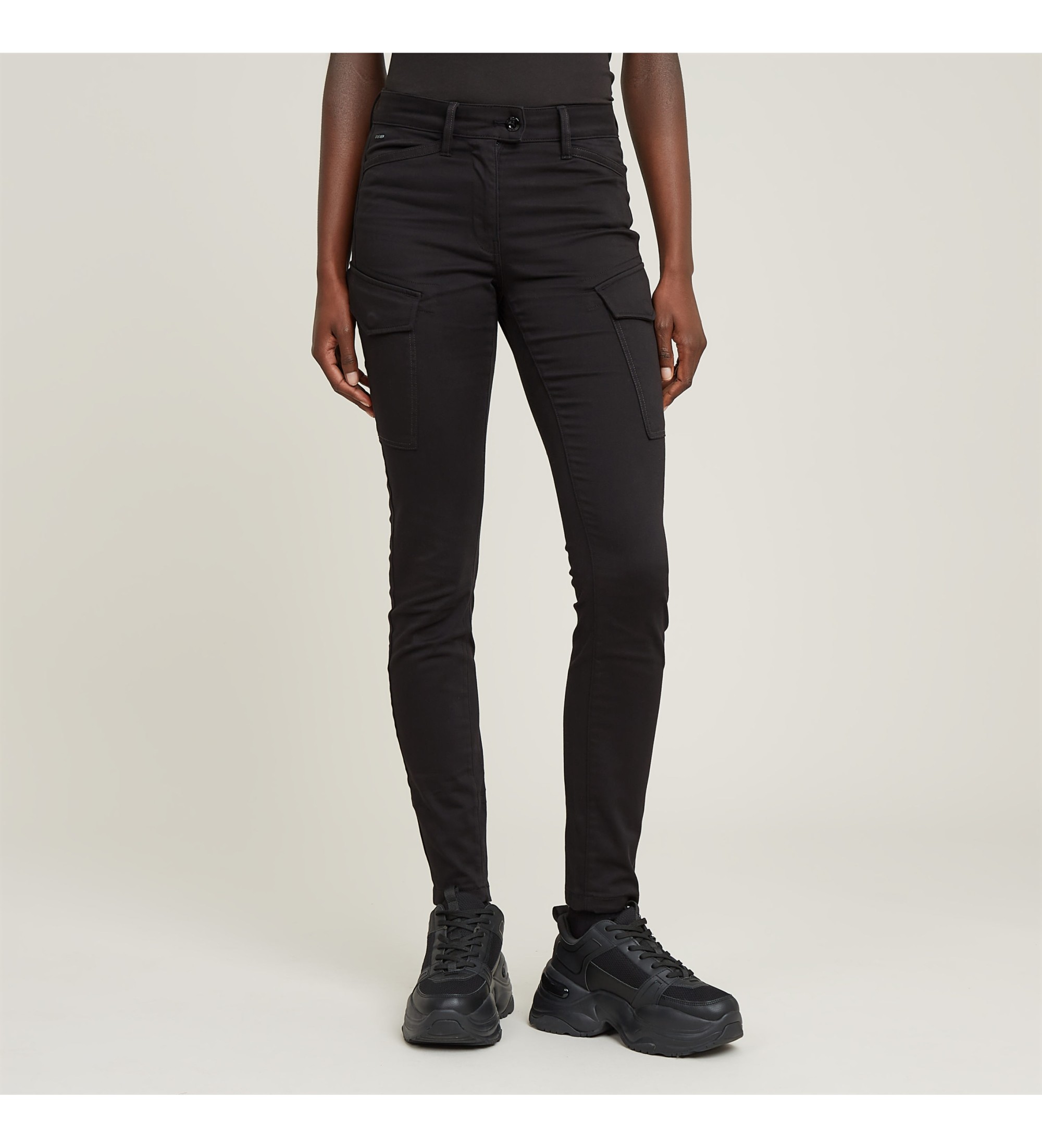 G-Star für Damen. D16828-D950-6484 Blossite G-Shape Army High Skinny Hose schwarz (27/34), Lässig, Baumwolle