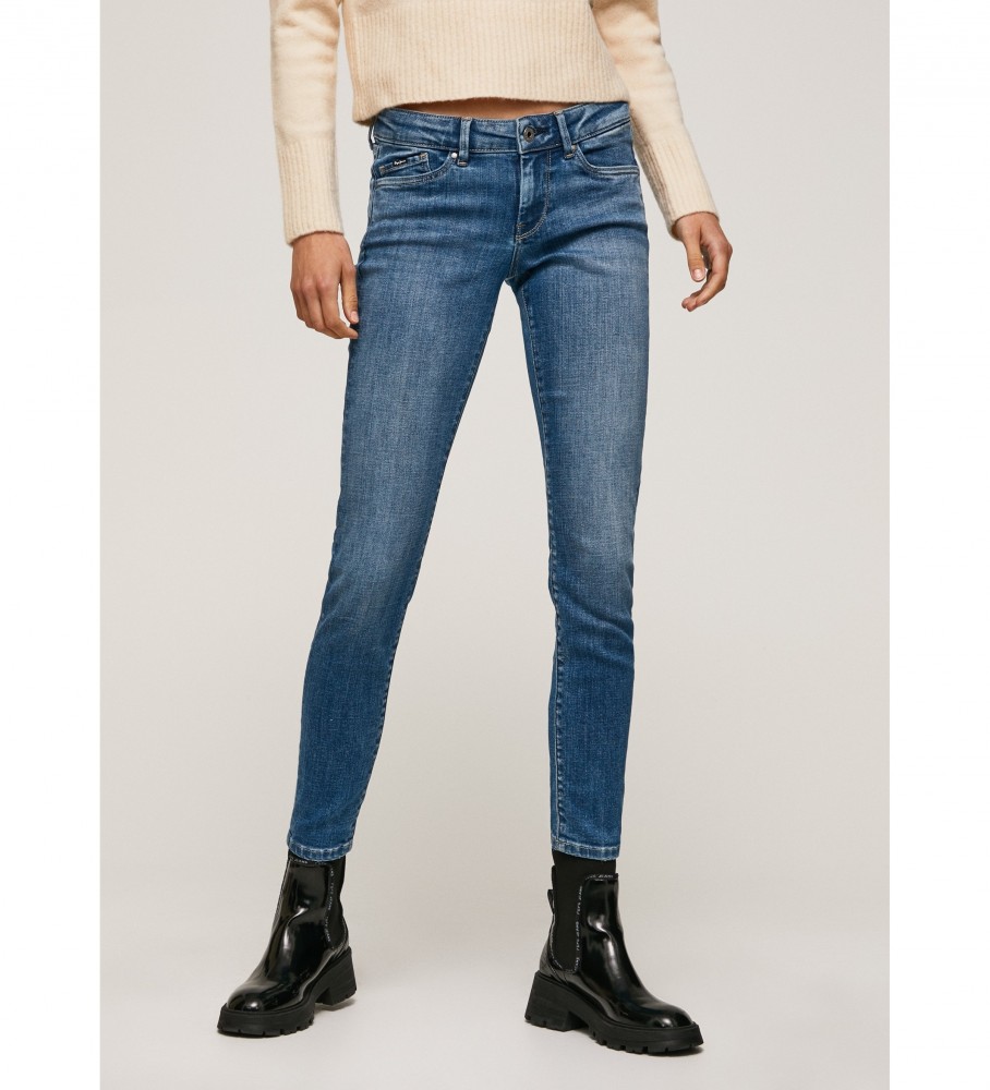 Pepe Jeans für Damen. PL204169HN6 Jeans Pixie Blau (25/30), Lässig, Recyceltes Polyester, Nachhaltig