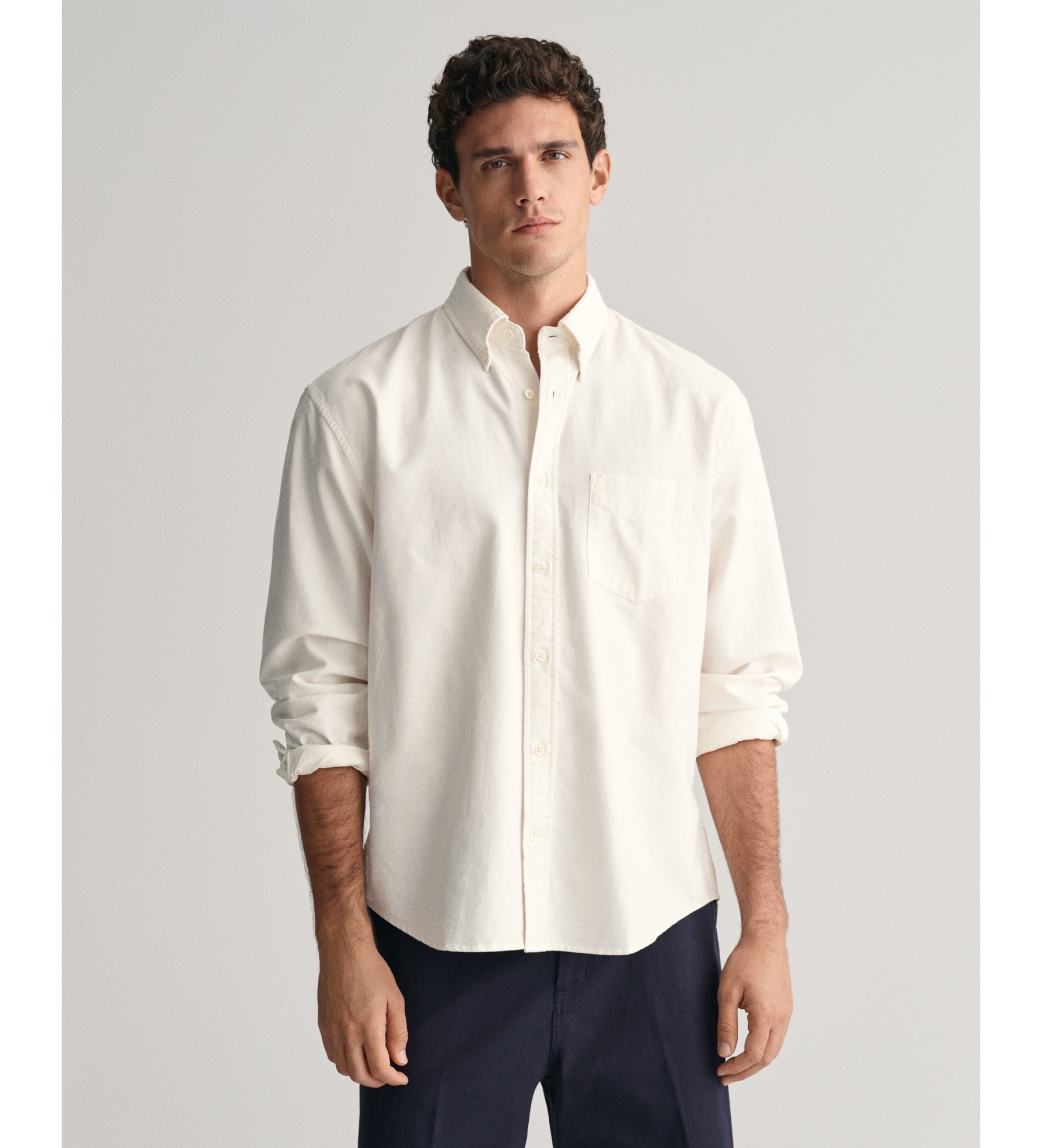 Gant für Herren. 3240051 Heritage Relaxed Fit Oxford Hemd weiß (XL), Lässig, Langarm, Bio-Baumwolle, Nachhaltig