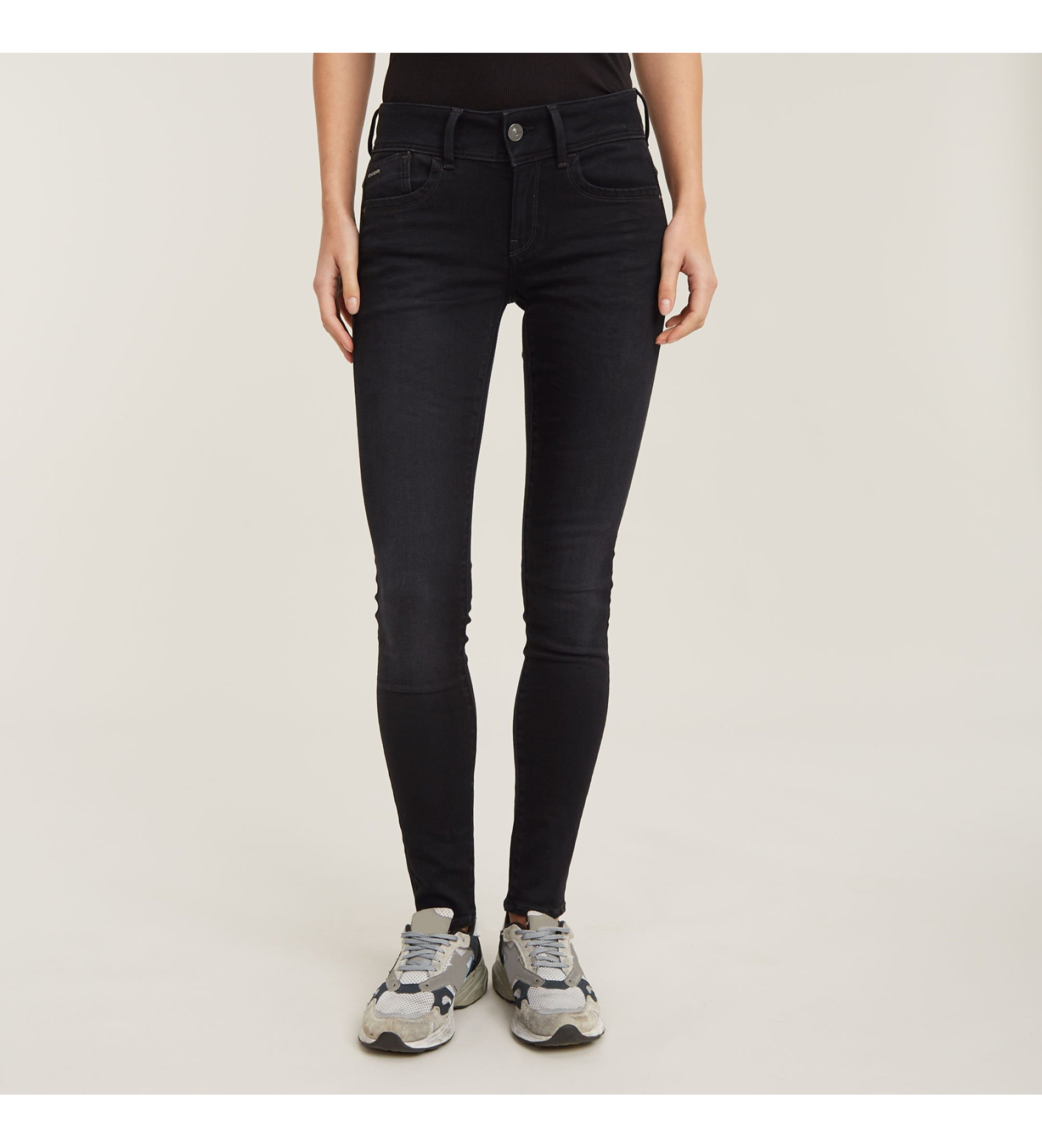 G-Star für Damen. D06746-B472-A799 Jeans Lynn Skinny schwarz (34/32), Lässig, Baumwolle, Denim