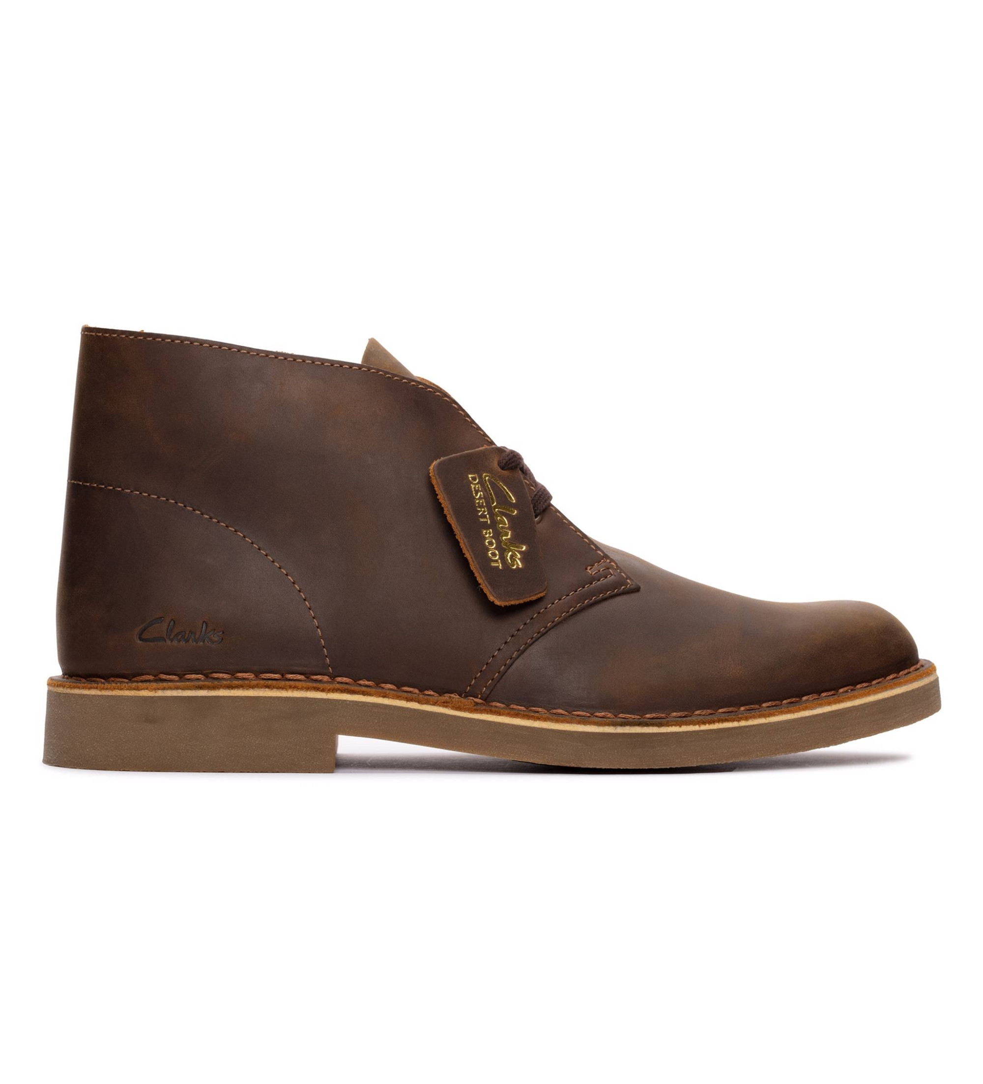 Clarks für Herren. 26166785 Desert Bt Evo braune Lederstiefeletten (46), Wohnung, Schnürsenkel, Lässig