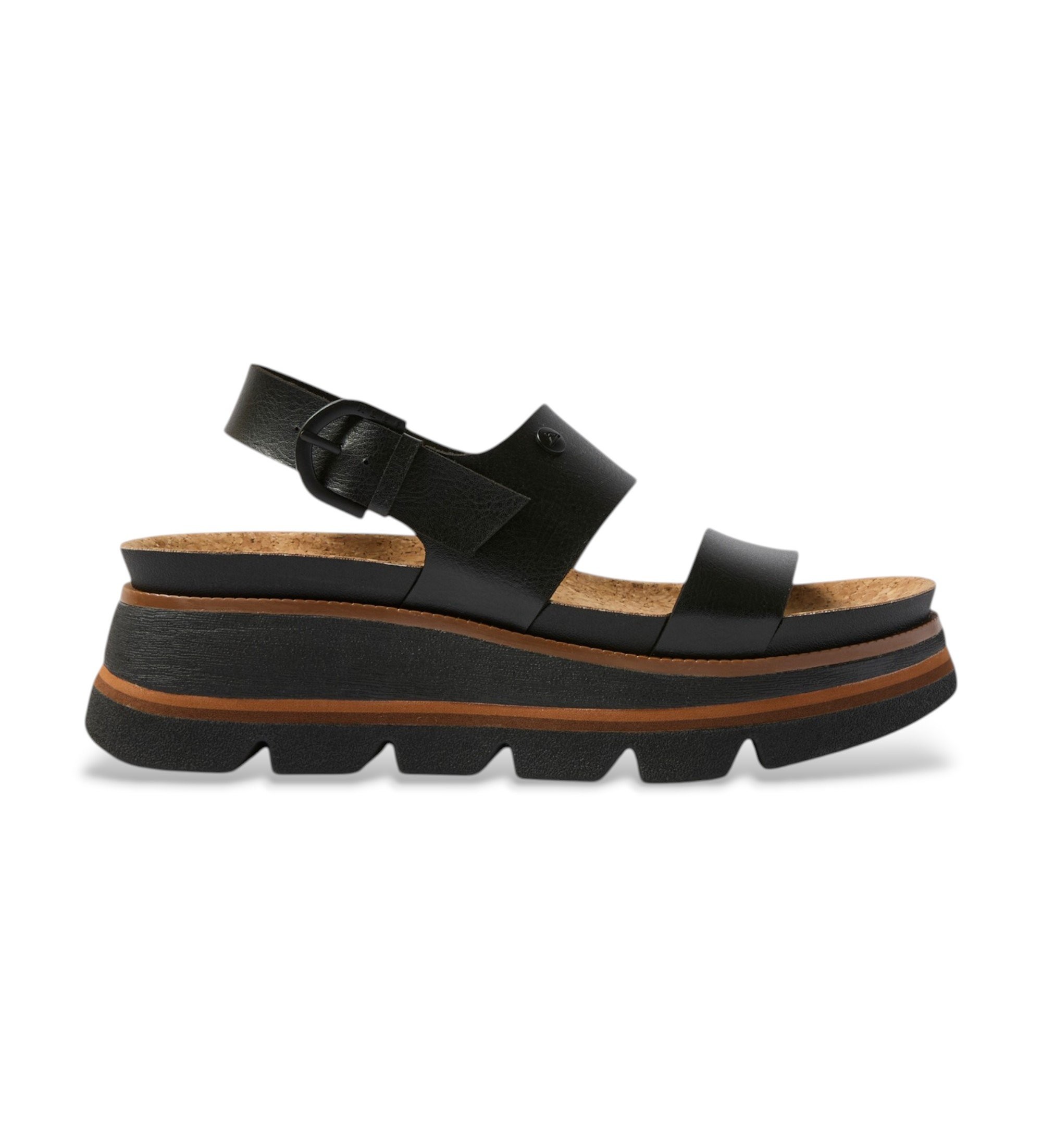 Reef für Damen. CJ7376 Sandalen Vista Luxe Liah schwarz (40), 3 bis 5 cm, Schnalle, Lässig