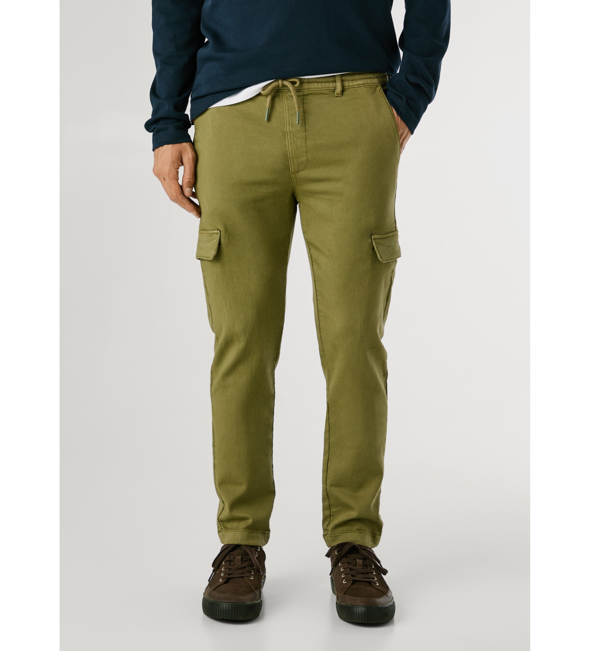 Pepe Jeans für Herren. PM211725 Gymdigo Cargo-Hose grün (38), Lässig, Baumwolle