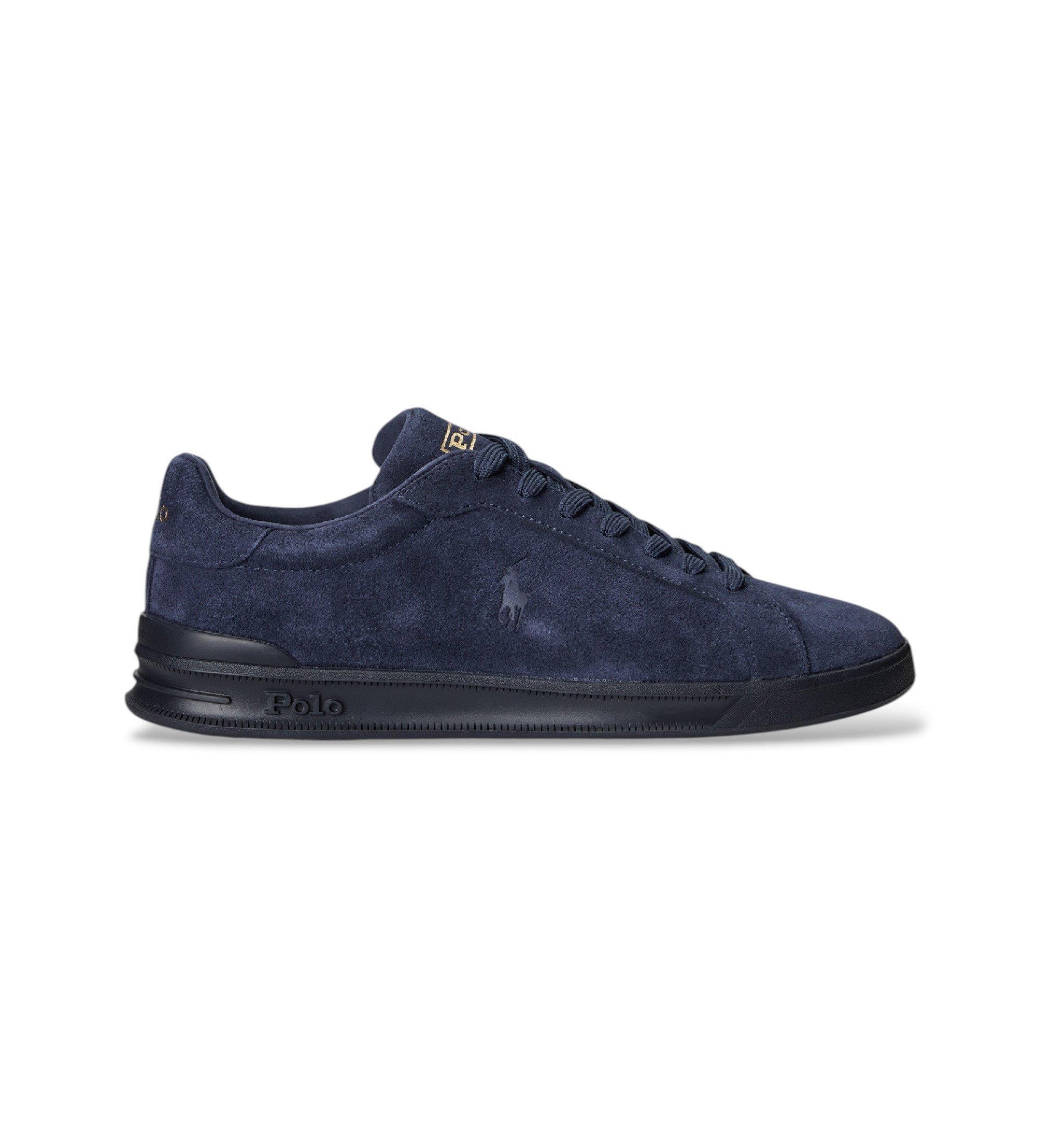 Polo Ralph Lauren für Herren. 809877601002 Wildleder Heritage Court II navy Turnschuhe (44), Wohnung, Schnürsenkel, Sportlich, Marine