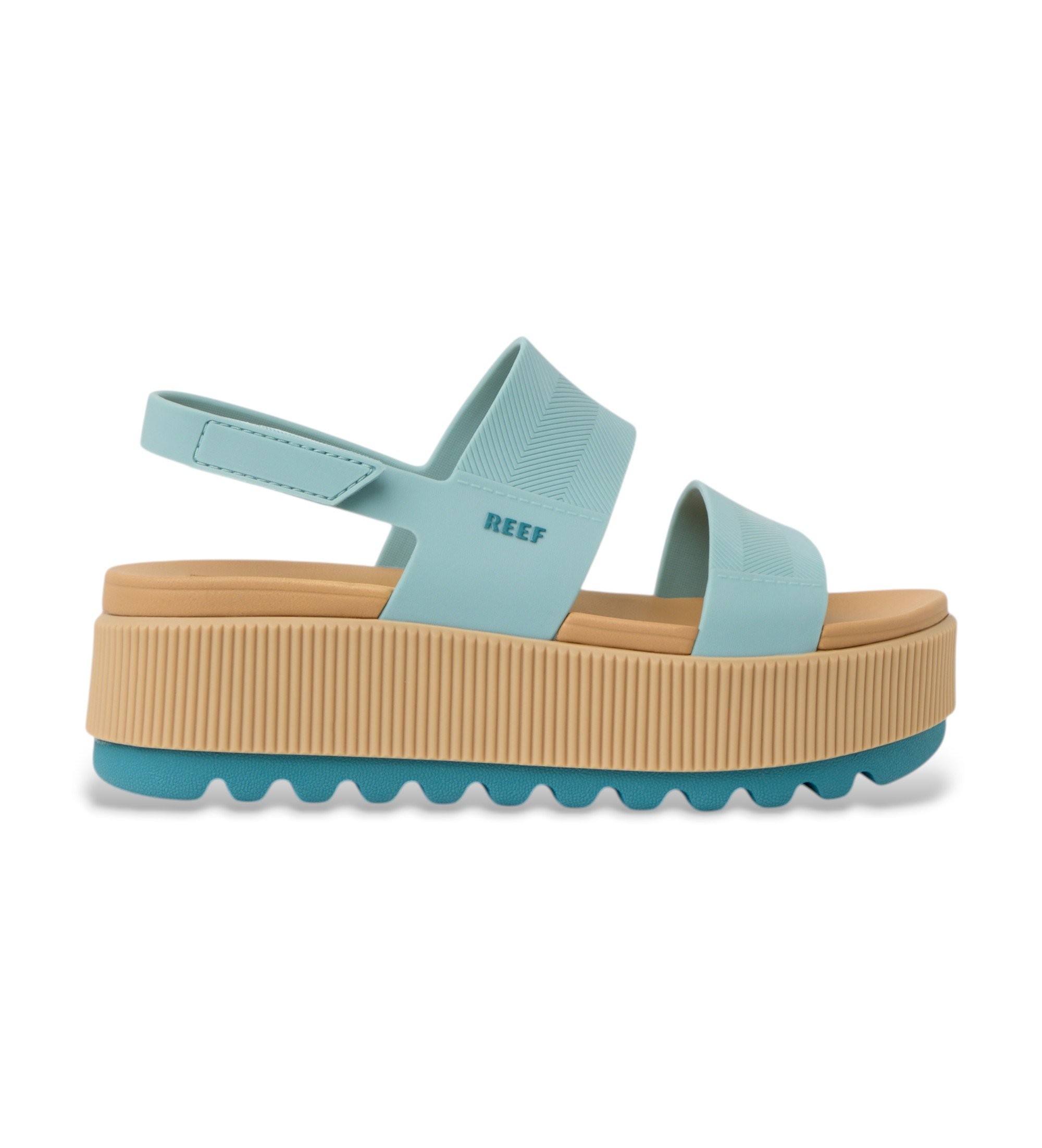 Reef für Damen. CJ8788 Water Vista Höhere Sandalen blau (41), 3 bis 5 cm, Klettverschluss, Lässig